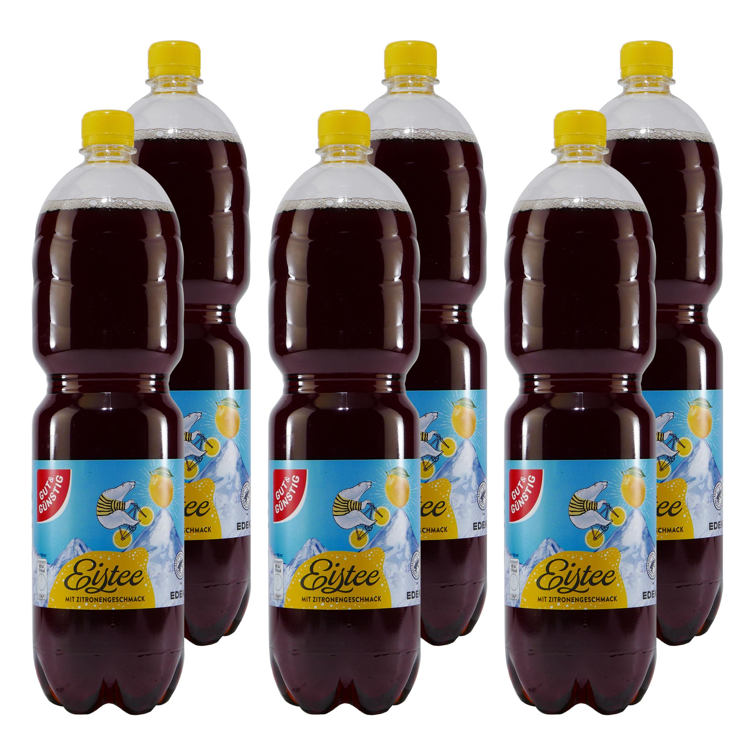 Gut & Günstig Eistee Zitrone (6 x 1,5L)
