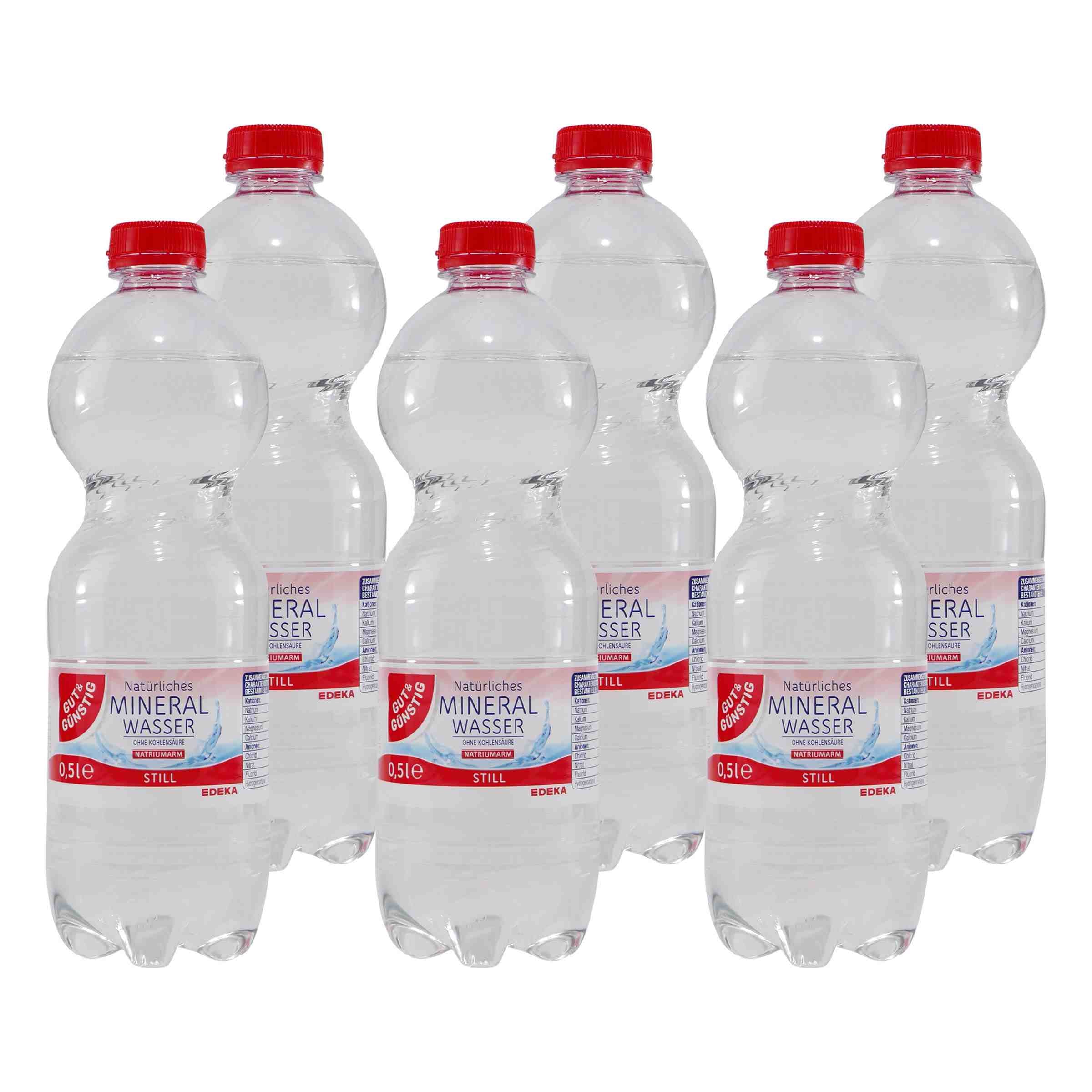 Gut & Günstig Mineralwasser -Still- (9 x 0,5L)