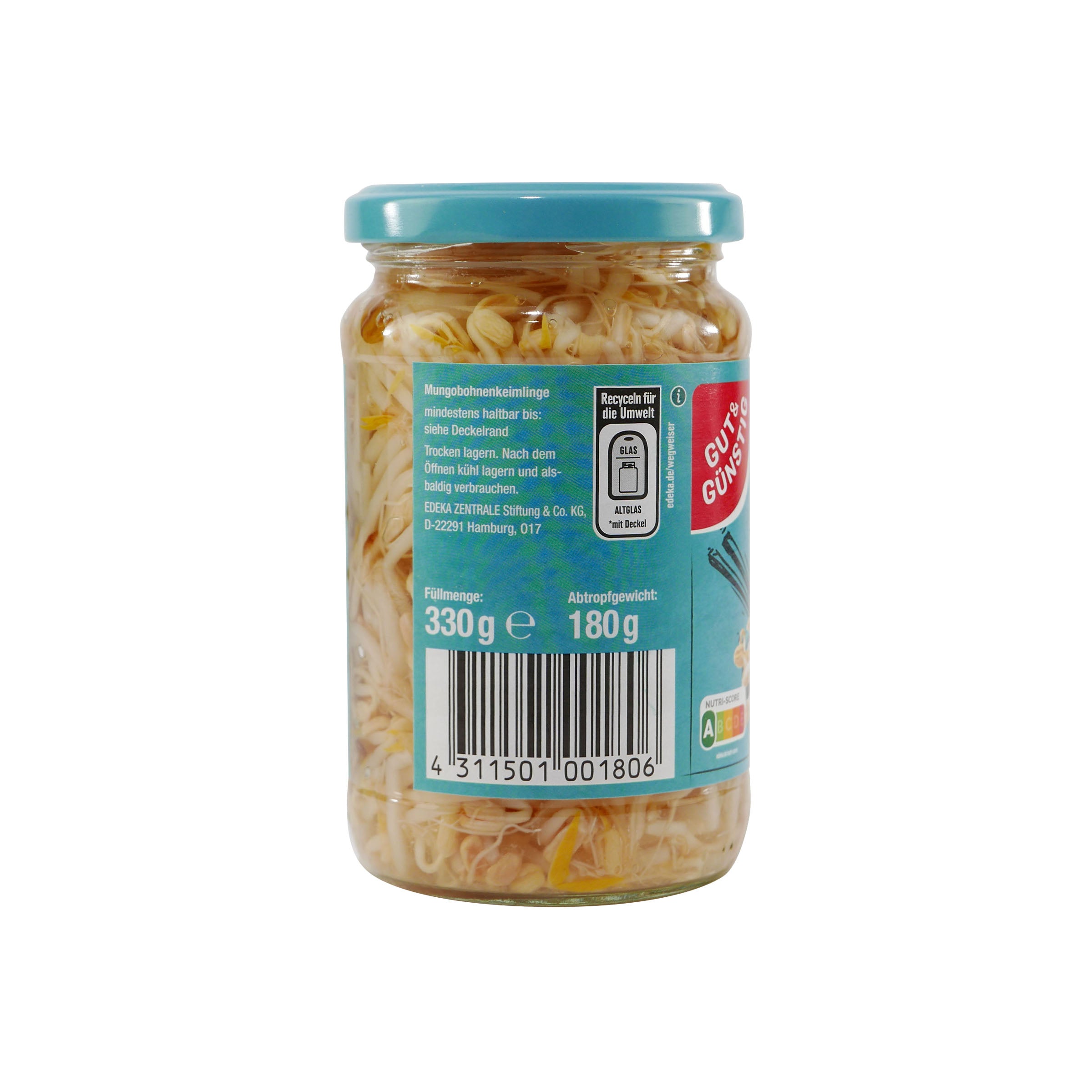 Gut & Günstig Mungobohnenkeimlinge (6 x 330g)