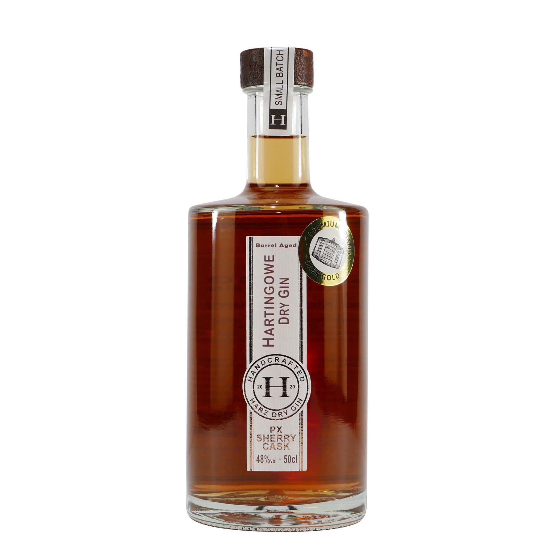 Hartingowe Dry Gin PX Sherry Cask mit Geschenk-Holzkiste