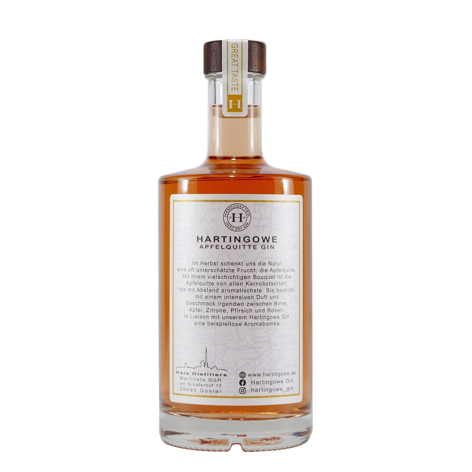 Hartingowe Quitten Gin mit Geschenk-Holzkiste