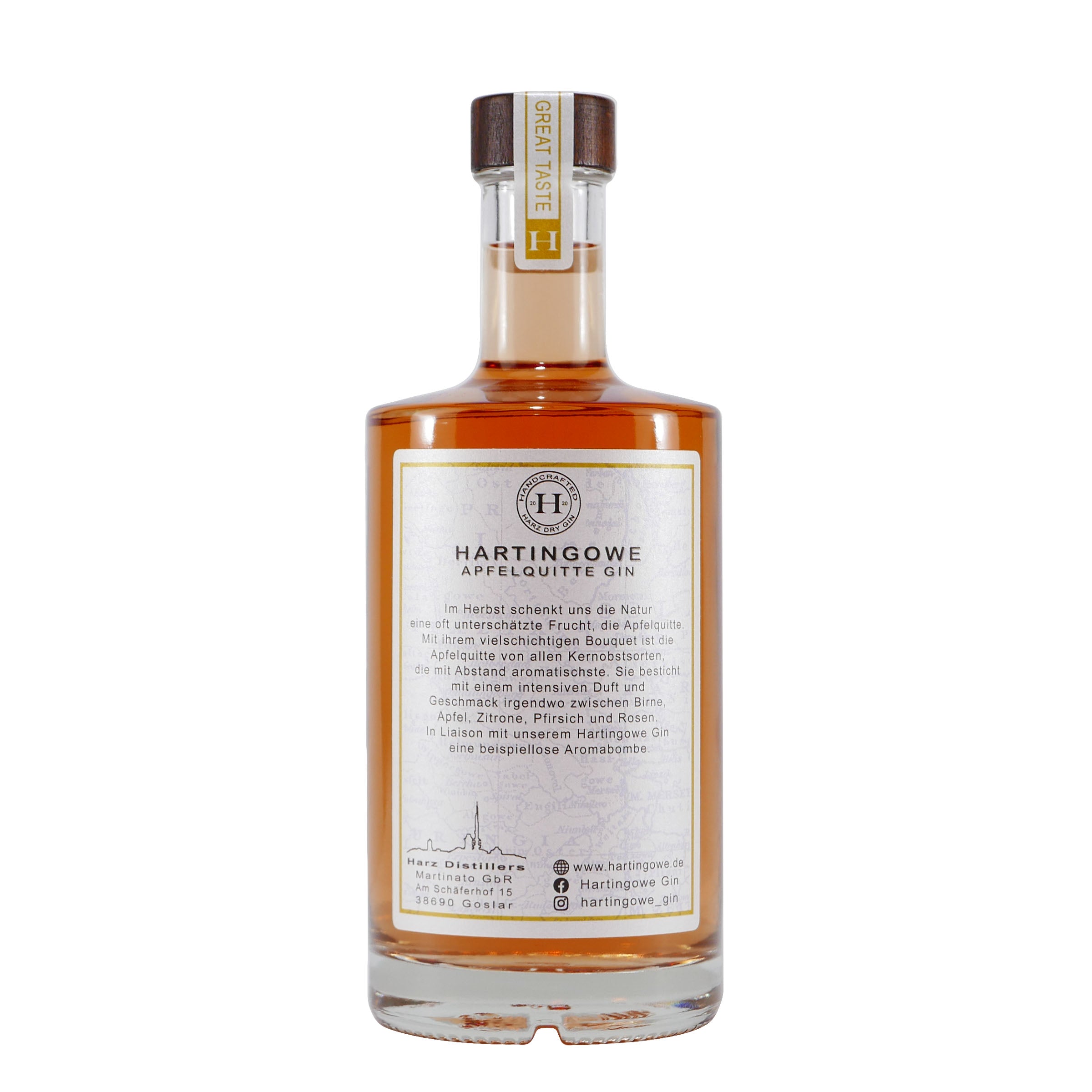 Hartingowe Quitten Gin mit Geschenk-Holzkiste