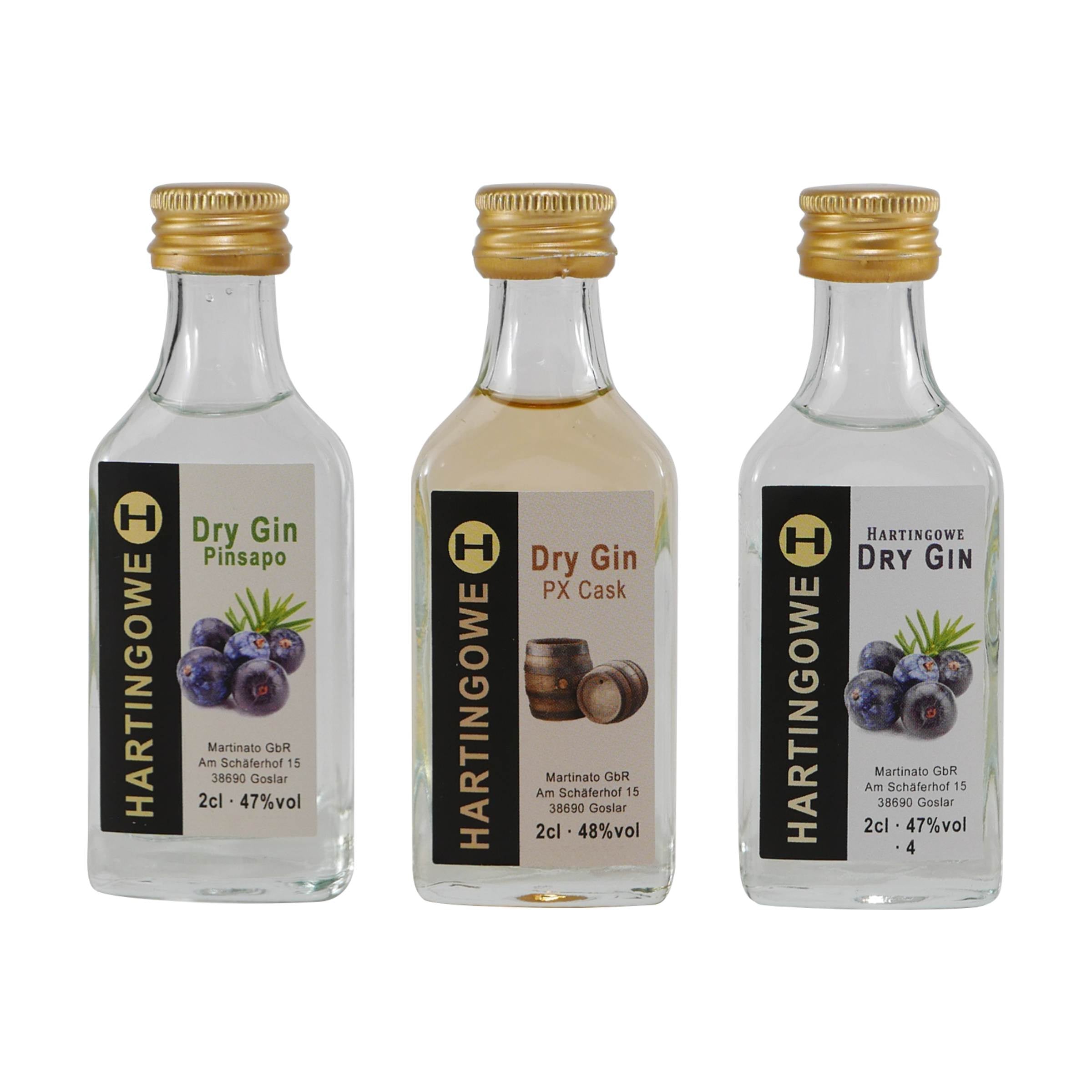 Hartingowe Dry Gin Probierpaket (3 x 0,02L)