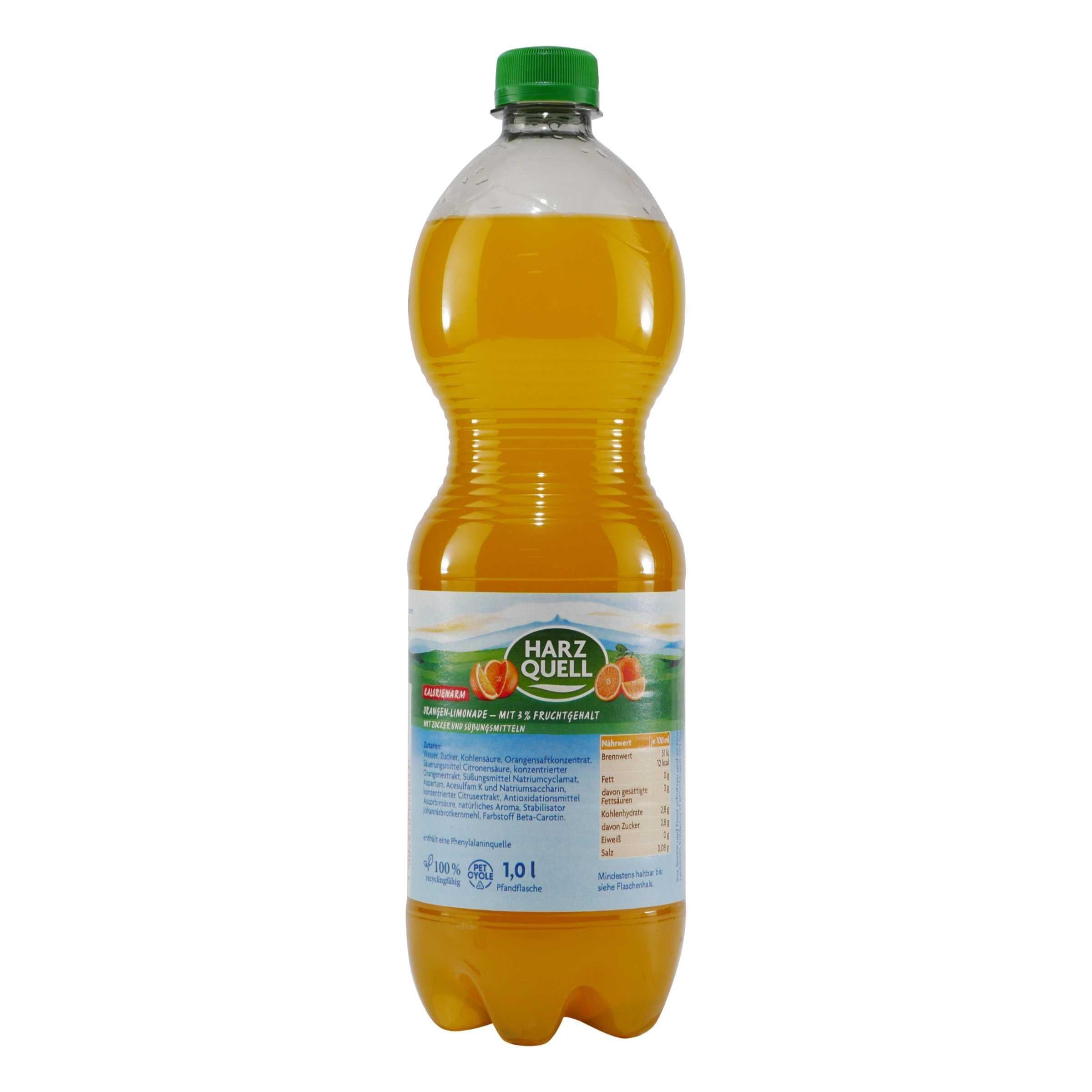 Harzquell Orangen Limonade (12 x 1,0L) EINWEG