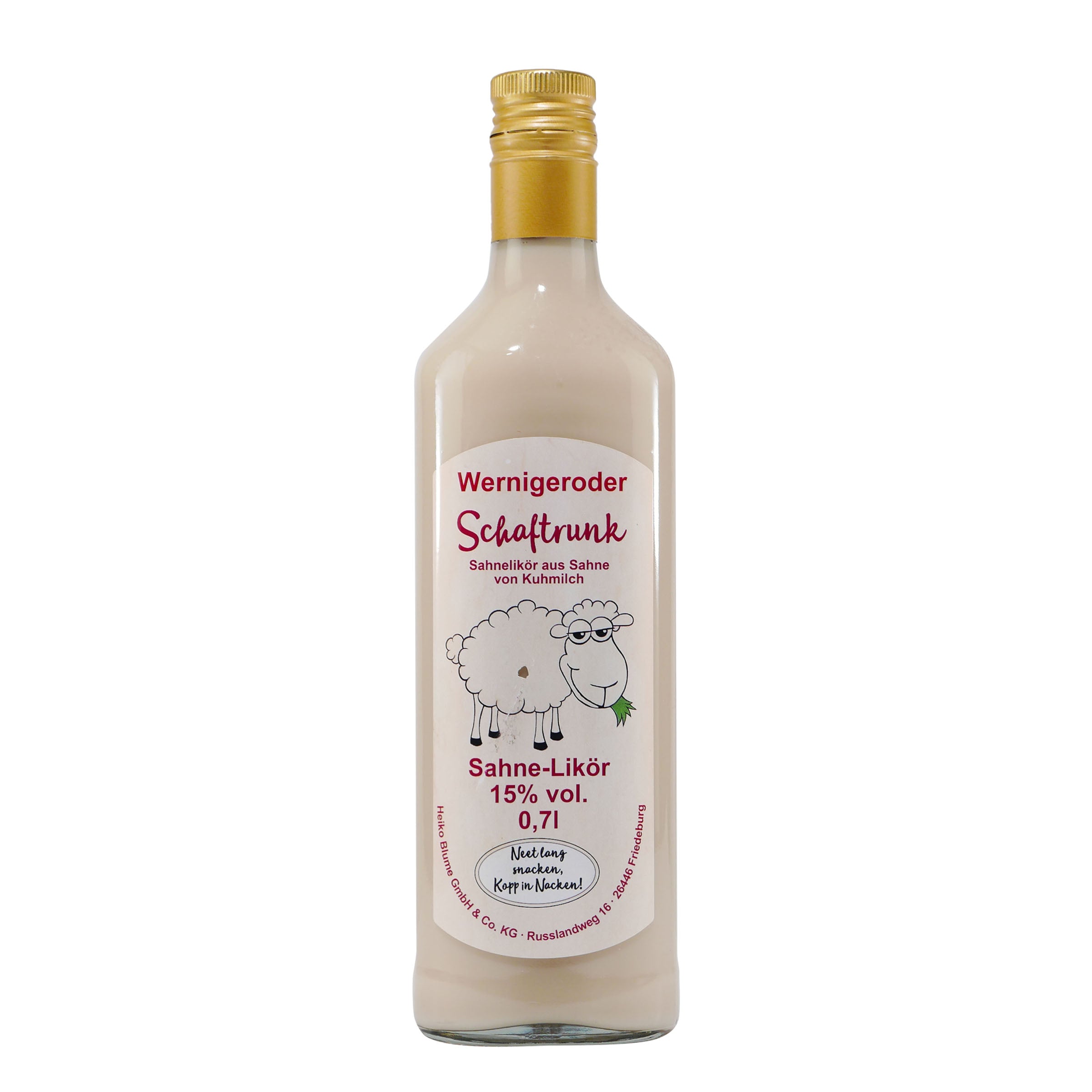Blume Wernigeroder Schaftrunk Sahne-Likör mit Geschenk-HK