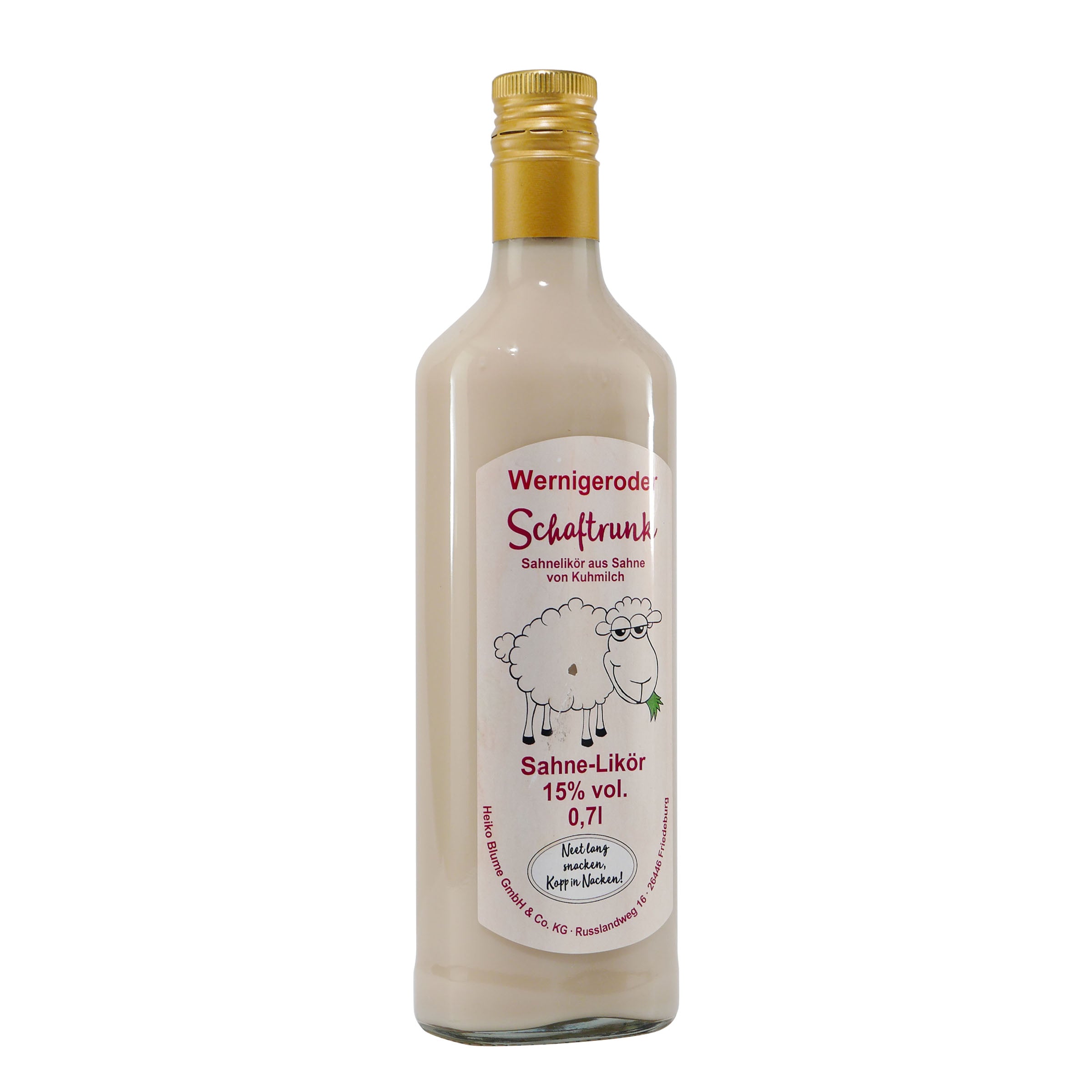 Blume Wernigeroder Schaftrunk Sahne-Likör mit Geschenk-HK