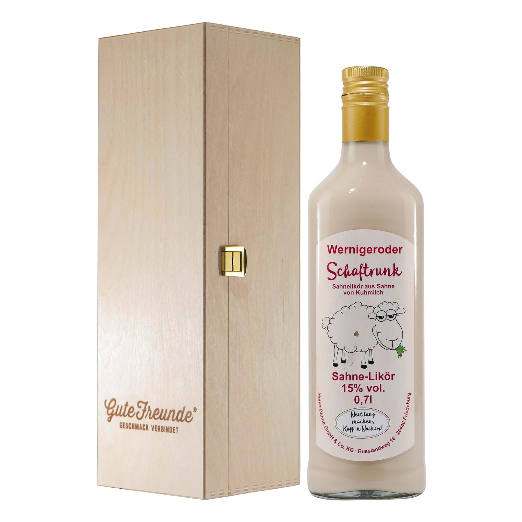 Blume Wernigeroder Schaftrunk Sahne-Likör mit Geschenk-HK