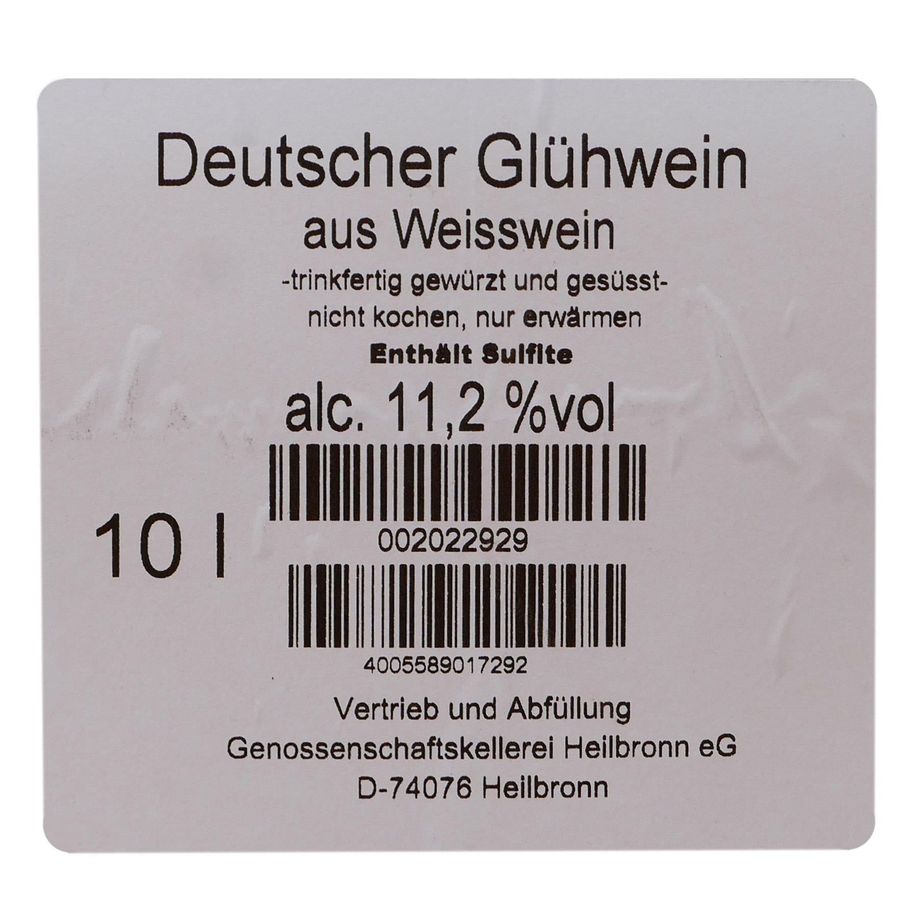 Festtags-Glühwein Weiß 10L Kanister