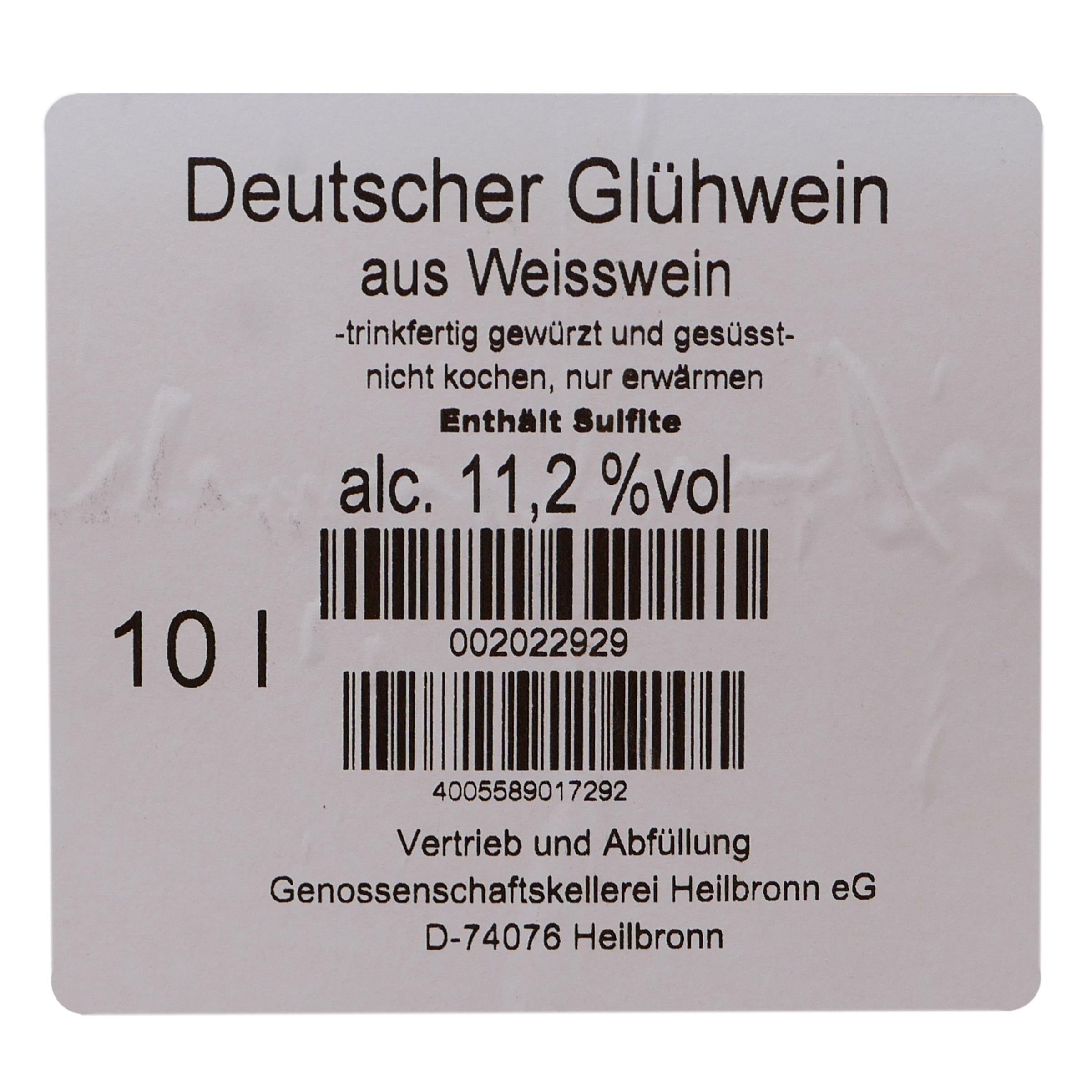 Festtags-Glühwein Weiß 10L Kanister