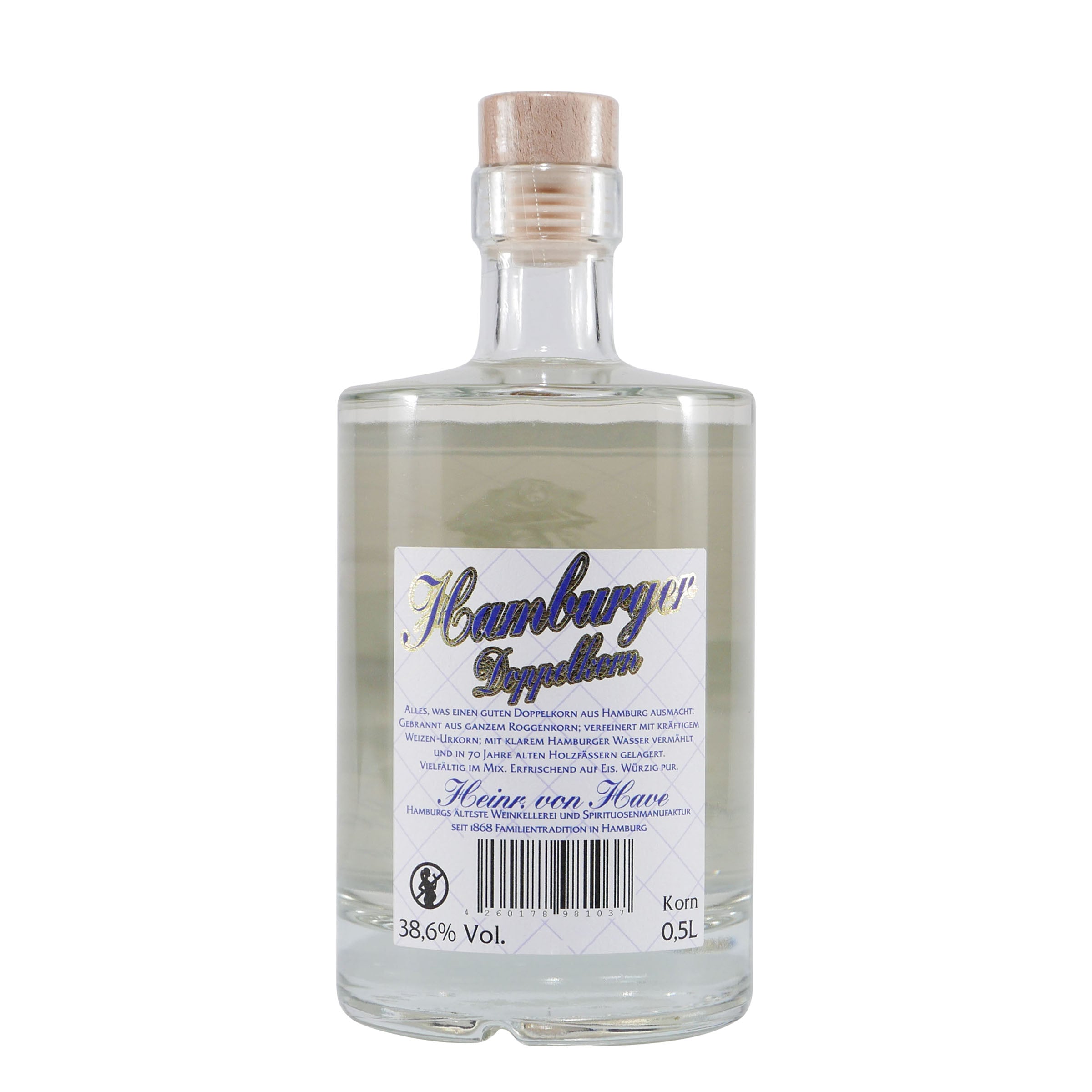 Heinr. von Have Hamburger Doppelkorn mit Geschenk-HK
