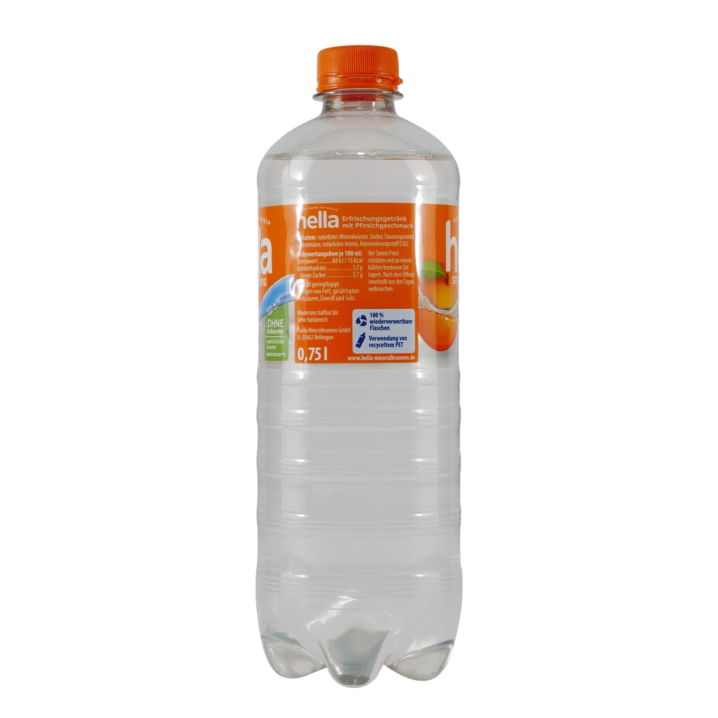 hella Pfirsich Erfrischungsgetränk (6 x 0,75L) EINWEG