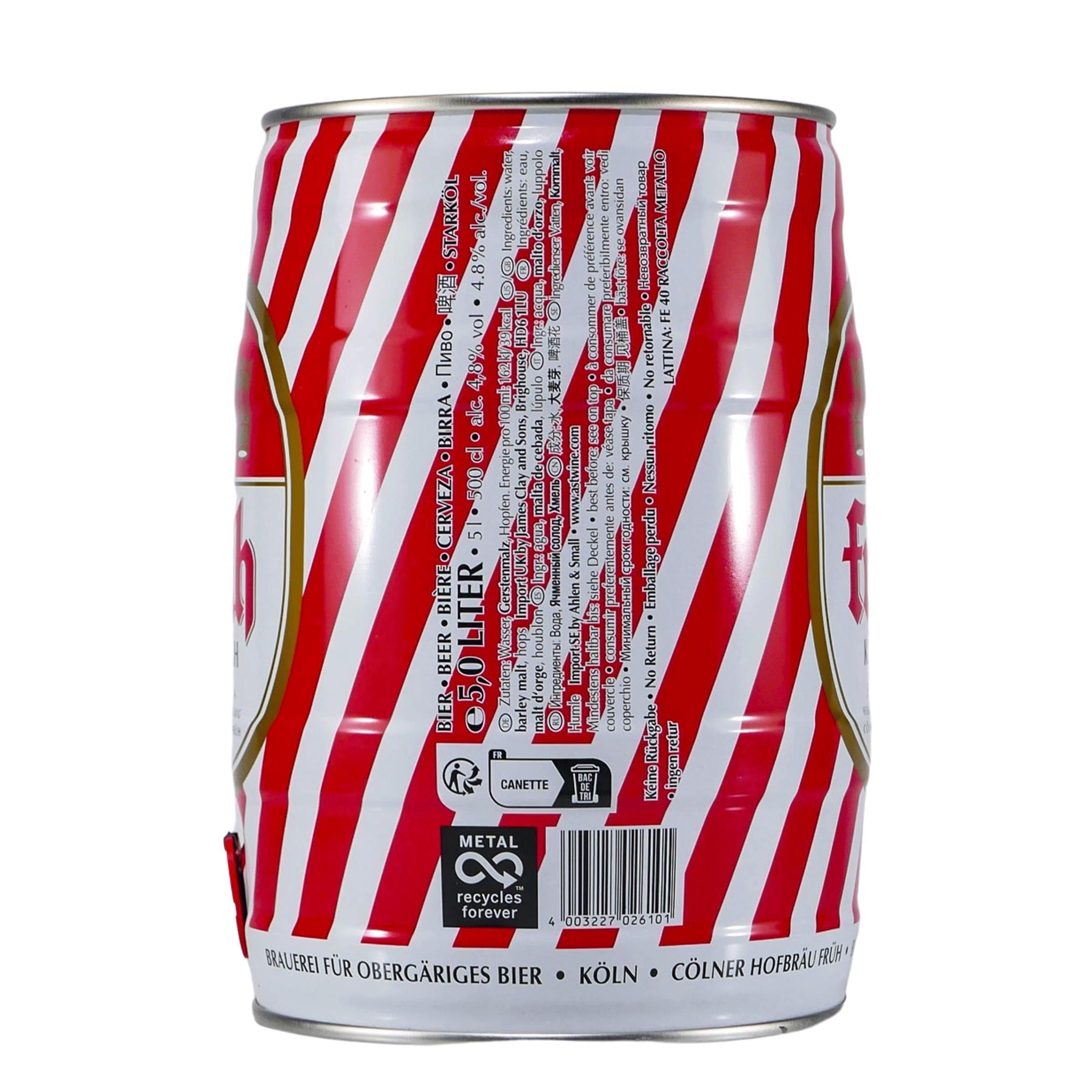 Cölner Hofbräu Früh Kölsch Bierfass (2 x 5,0L)