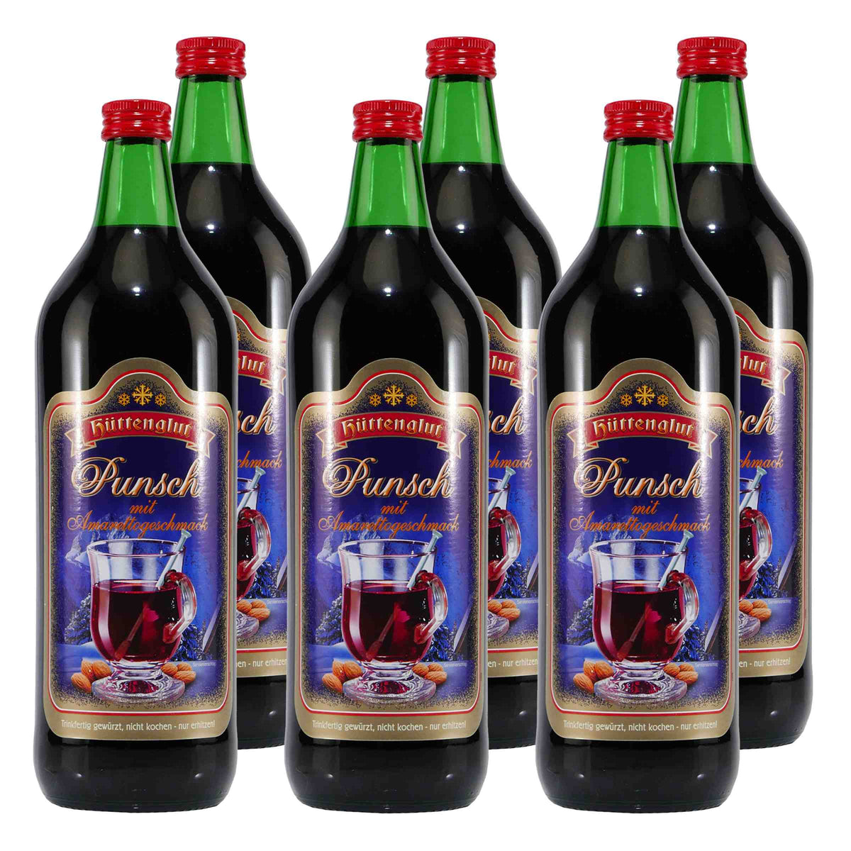 Hüttenglut Amaretto-Punsch (6 x 1,0L)