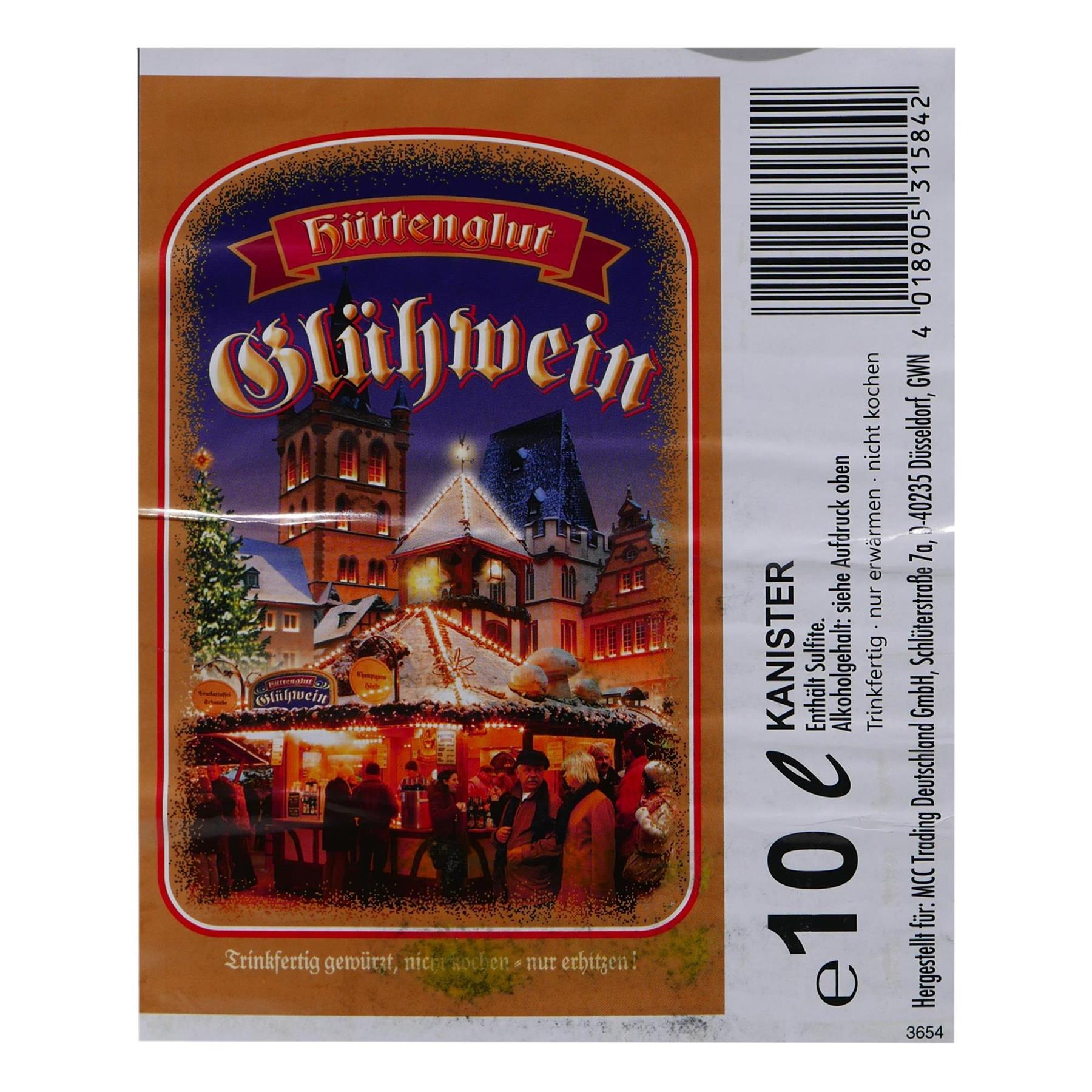 Hüttenglut Glühwein 10L Kanister
