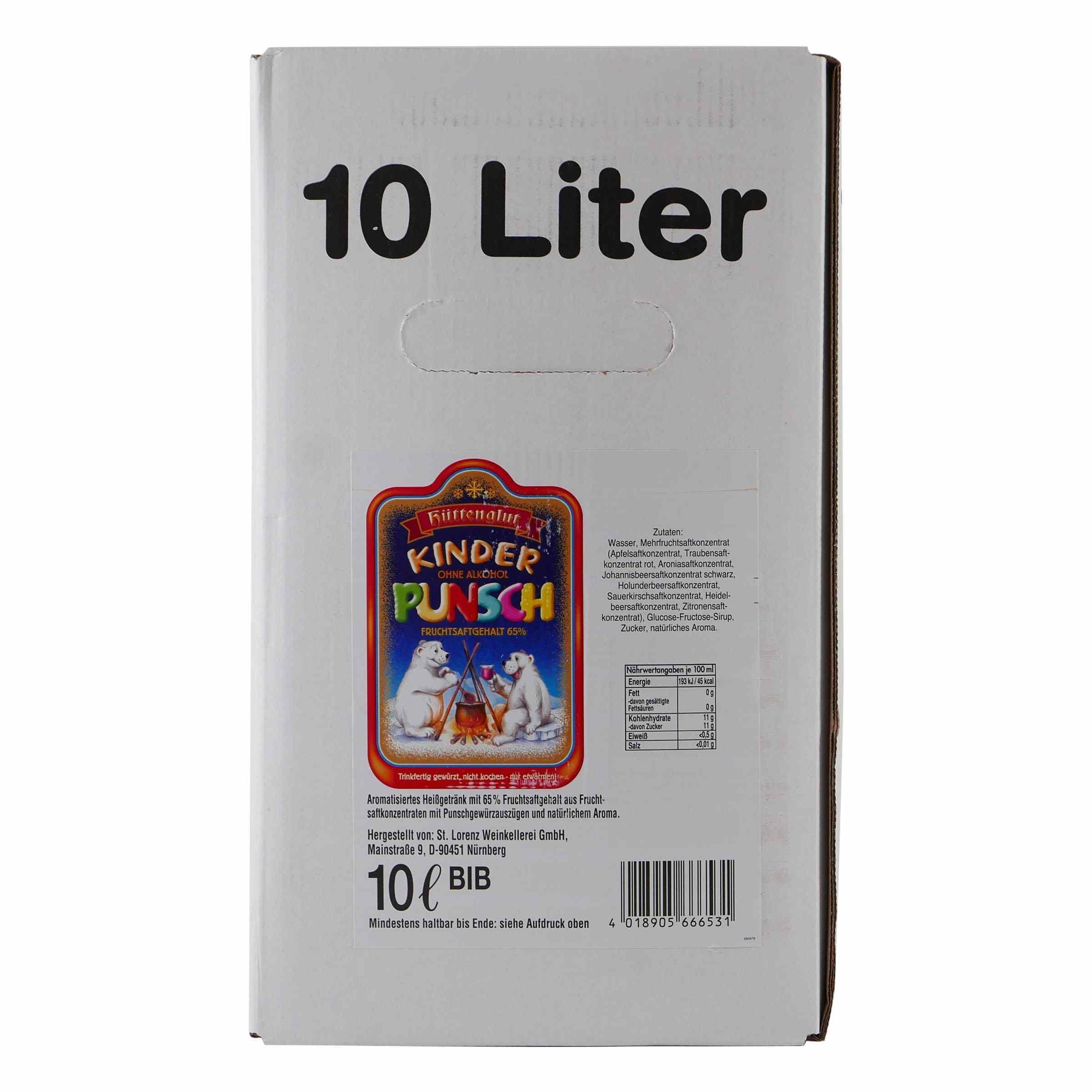 Hüttenglut Kinderpunsch 10L BIB