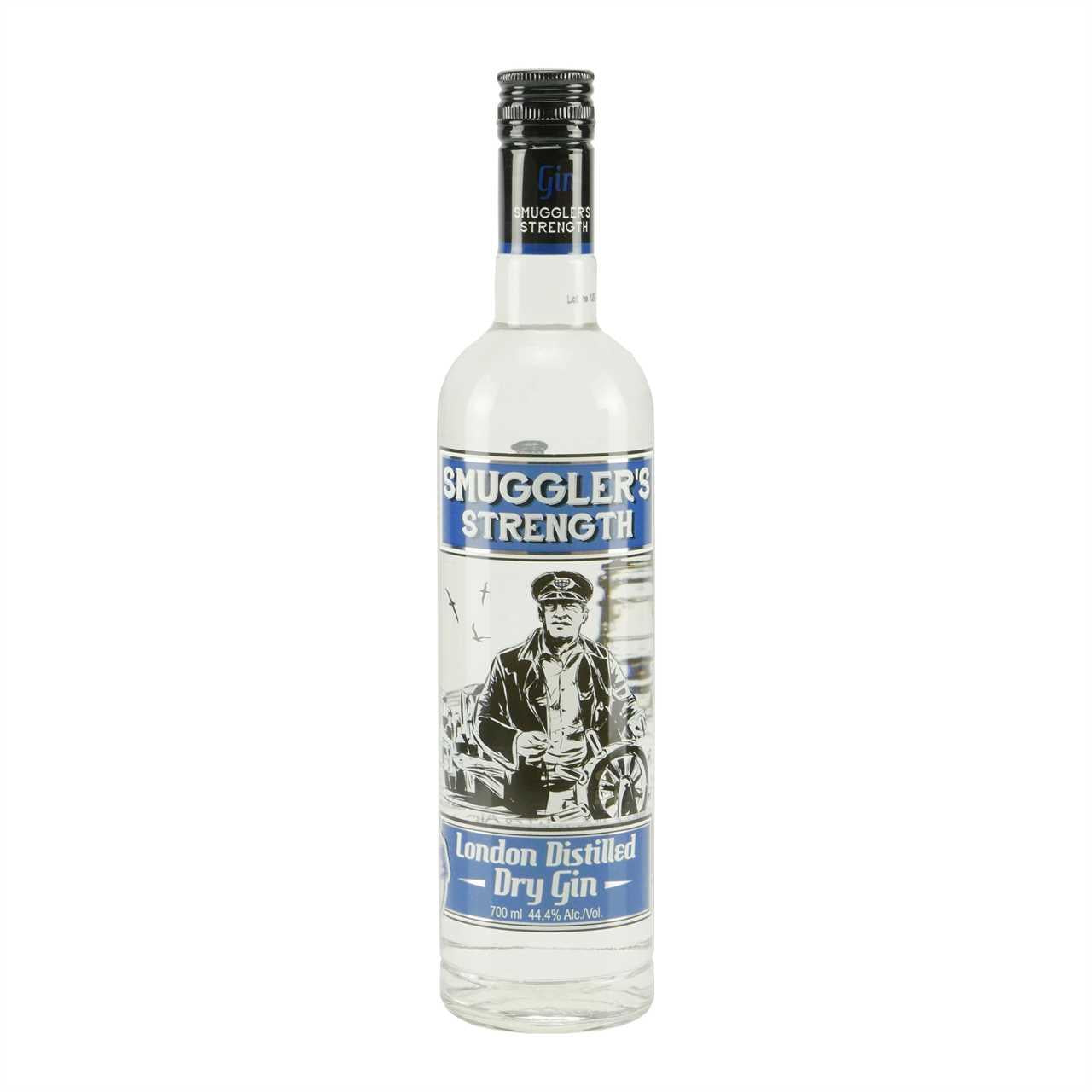 Smugglers Strength London Dry Gin mit Geschenk-Holzkiste
