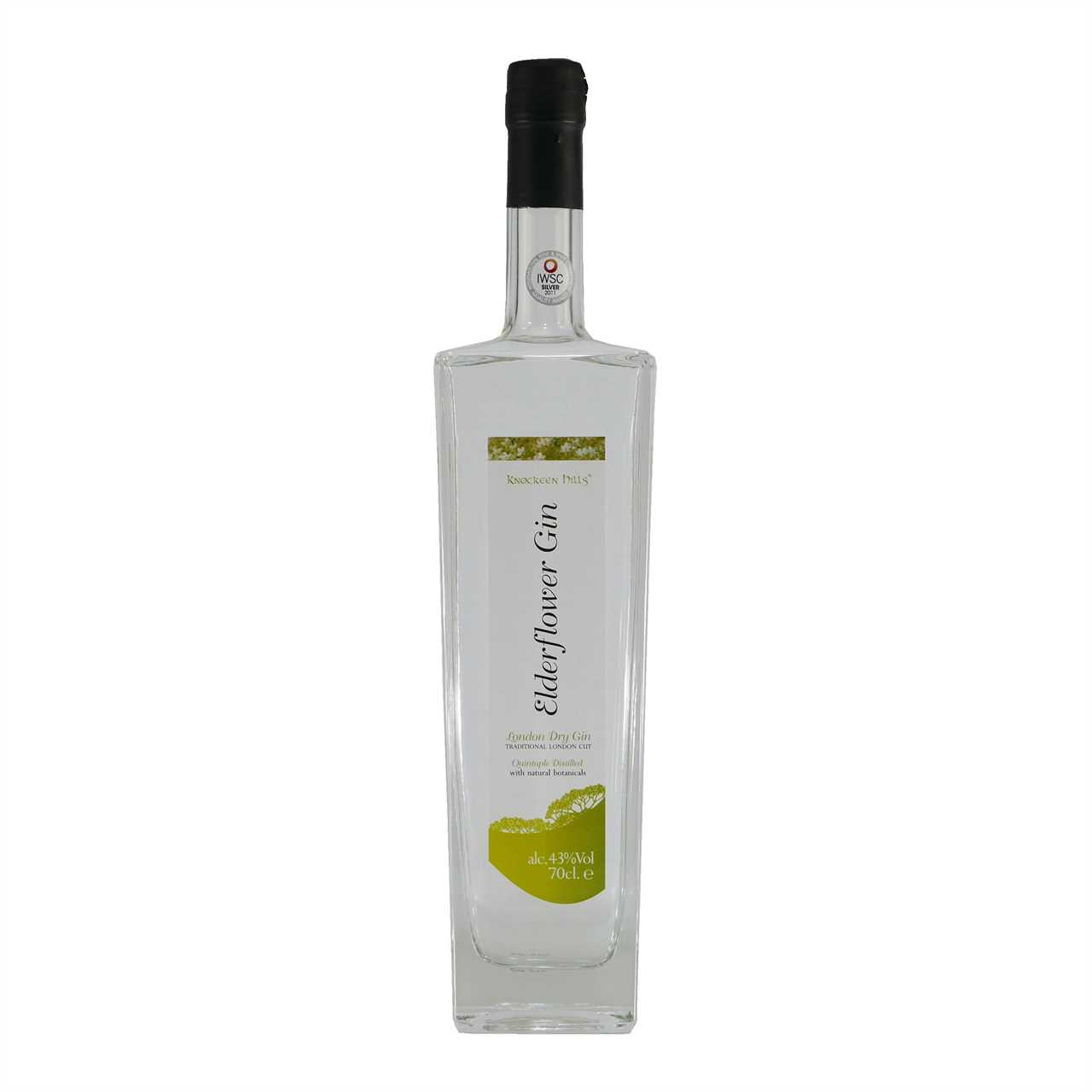Elderflower London Dry Gin mit Geschenk-Holzkiste