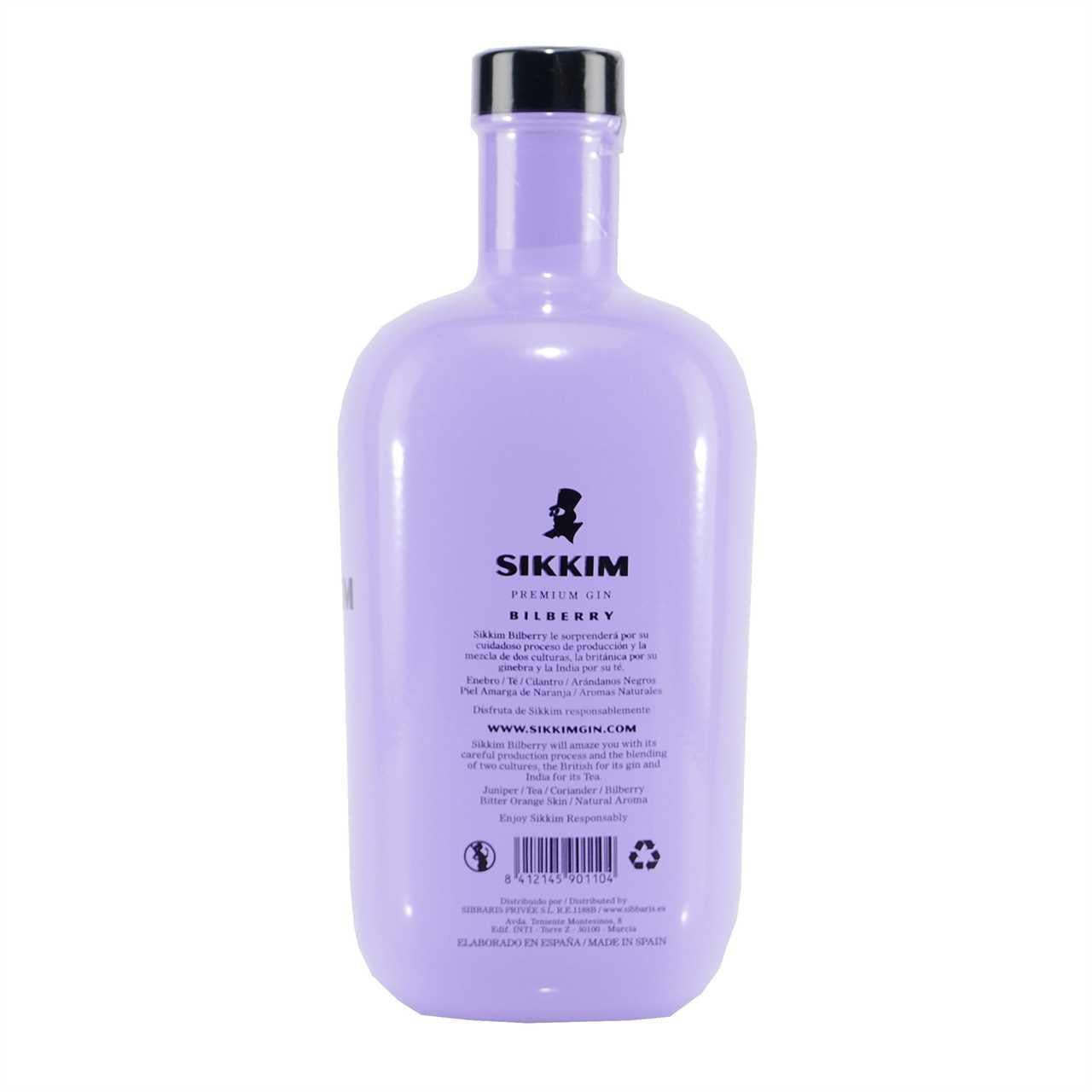 Sikkim Bilberry Gin mit Geschenk-Holzkiste