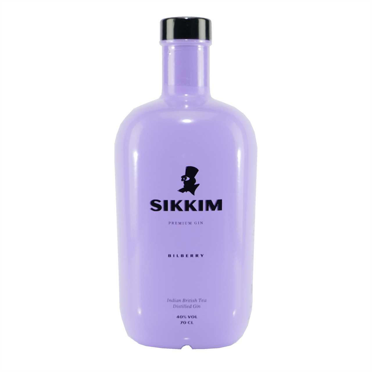 Sikkim Bilberry Gin mit Geschenk-Holzkiste