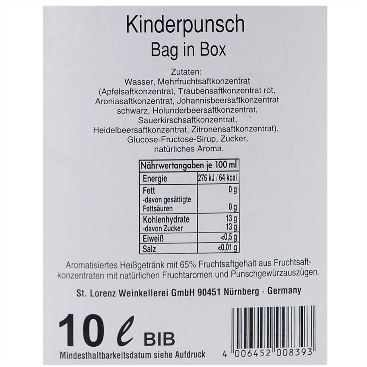 St. Lorenz Kinderpunsch 10L BIB