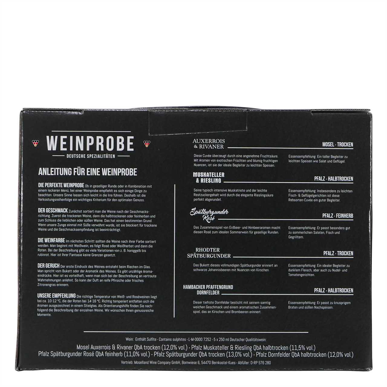 WEINPROBE - Deutsche Spezialitäten (5 x 0,25L)