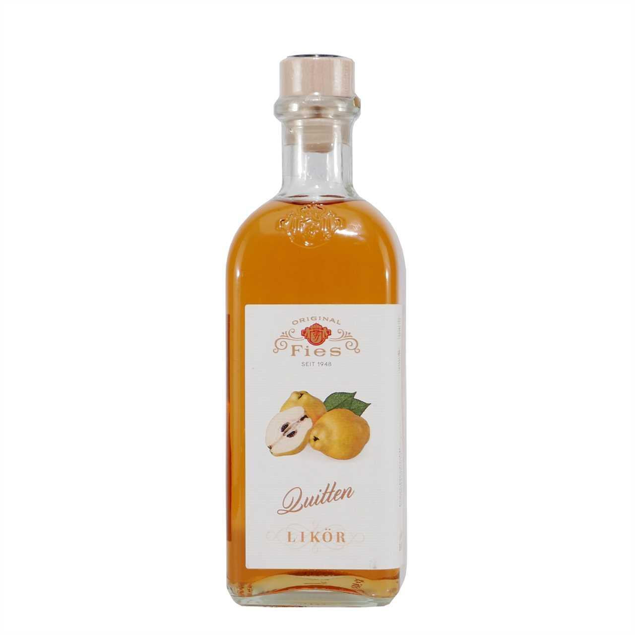 Fies Quitten Likör mit Geschenk-Holzkiste