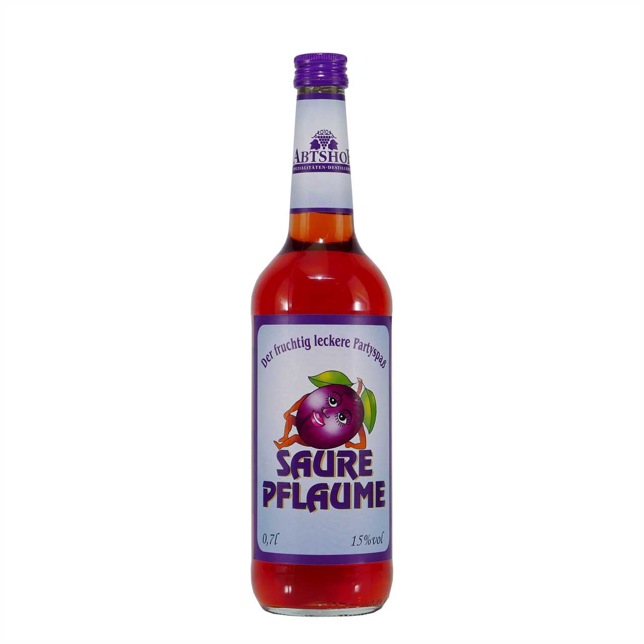 Abtshof Saure Pflaume Likör mit Geschenk-Holzkiste