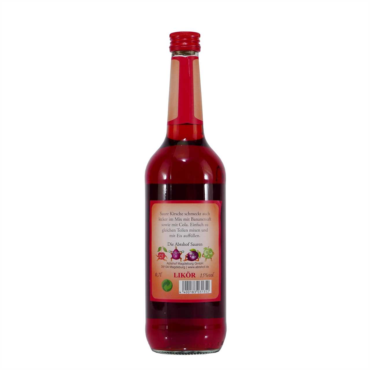 Abtshof Saure Kirsche-Likör mit Geschenk-Holzkiste