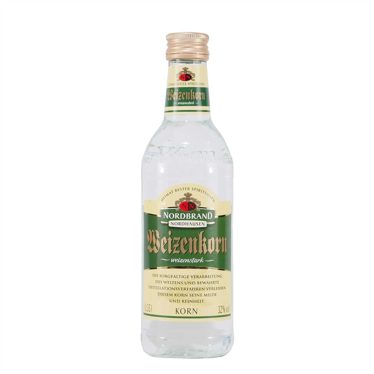 Nordbrand Weizenkorn (0,35L) mit Geschenk-Holzkiste