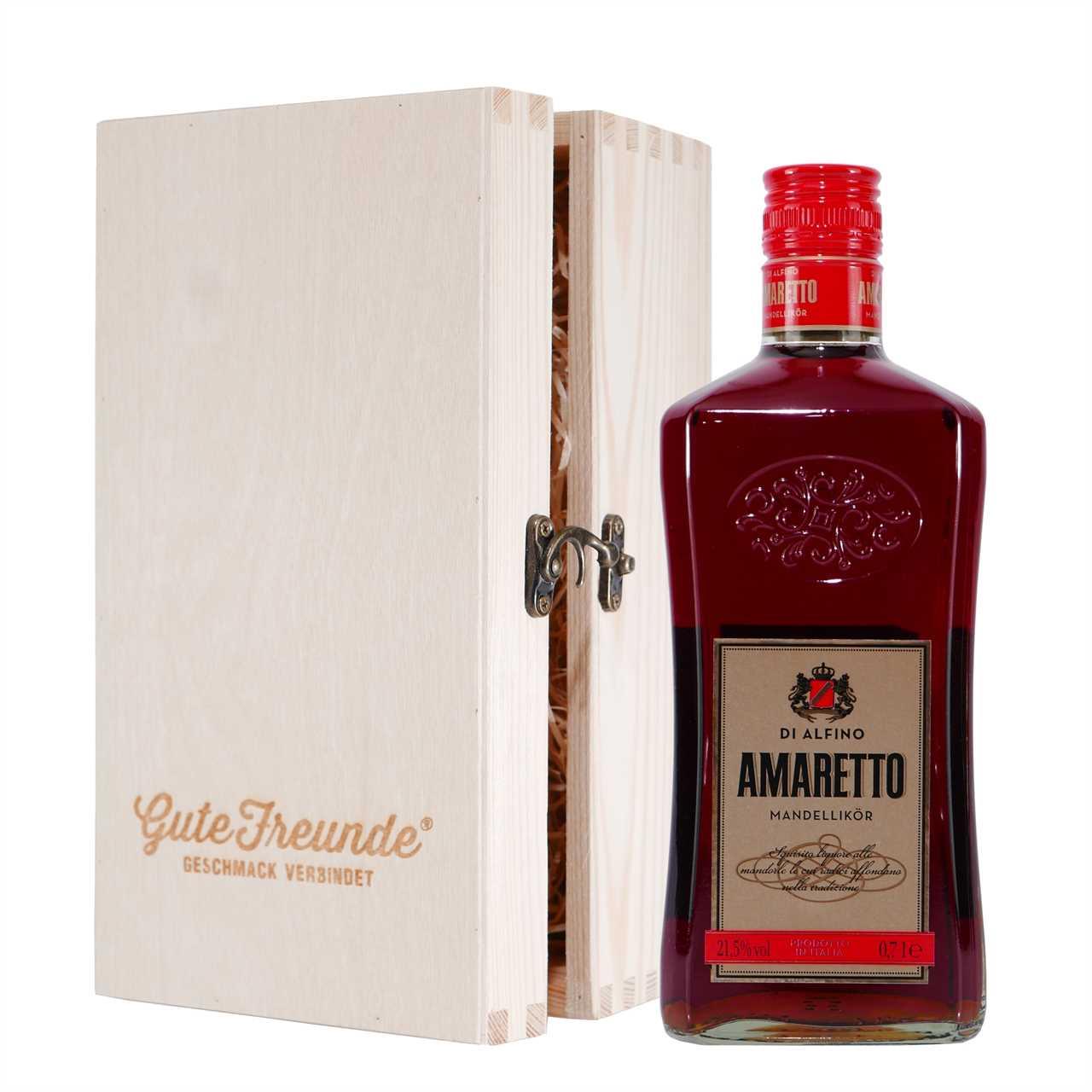 Di Alfino Amaretto - Mandellikör mit Geschenk-HK