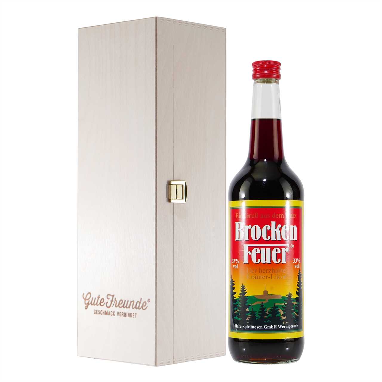 "Brocken Feuer" Kräuter-Likör mit Geschenk-HK