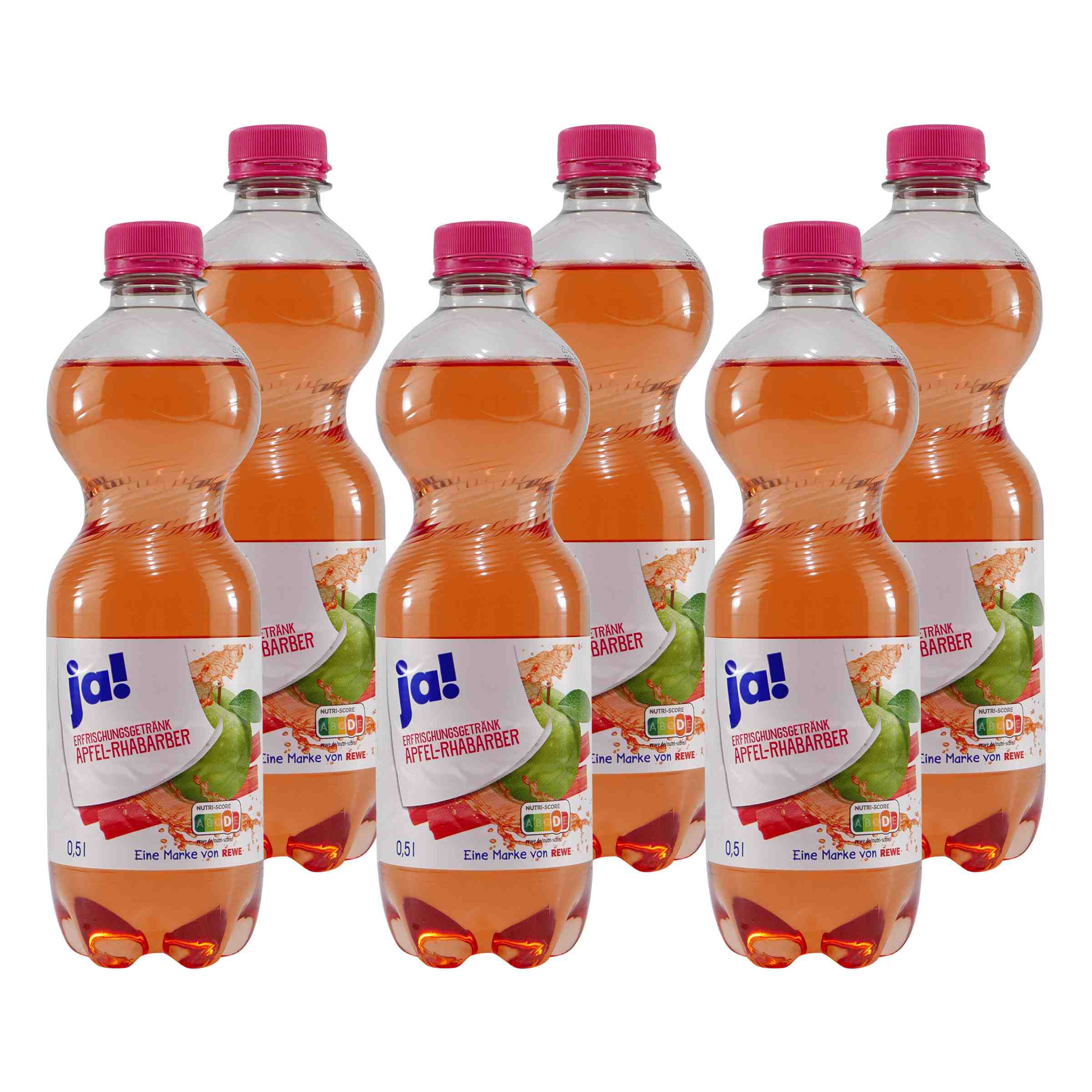 ja! Apfel-Rhabarber Erfrischungsgetränk (6 x 0,5L)