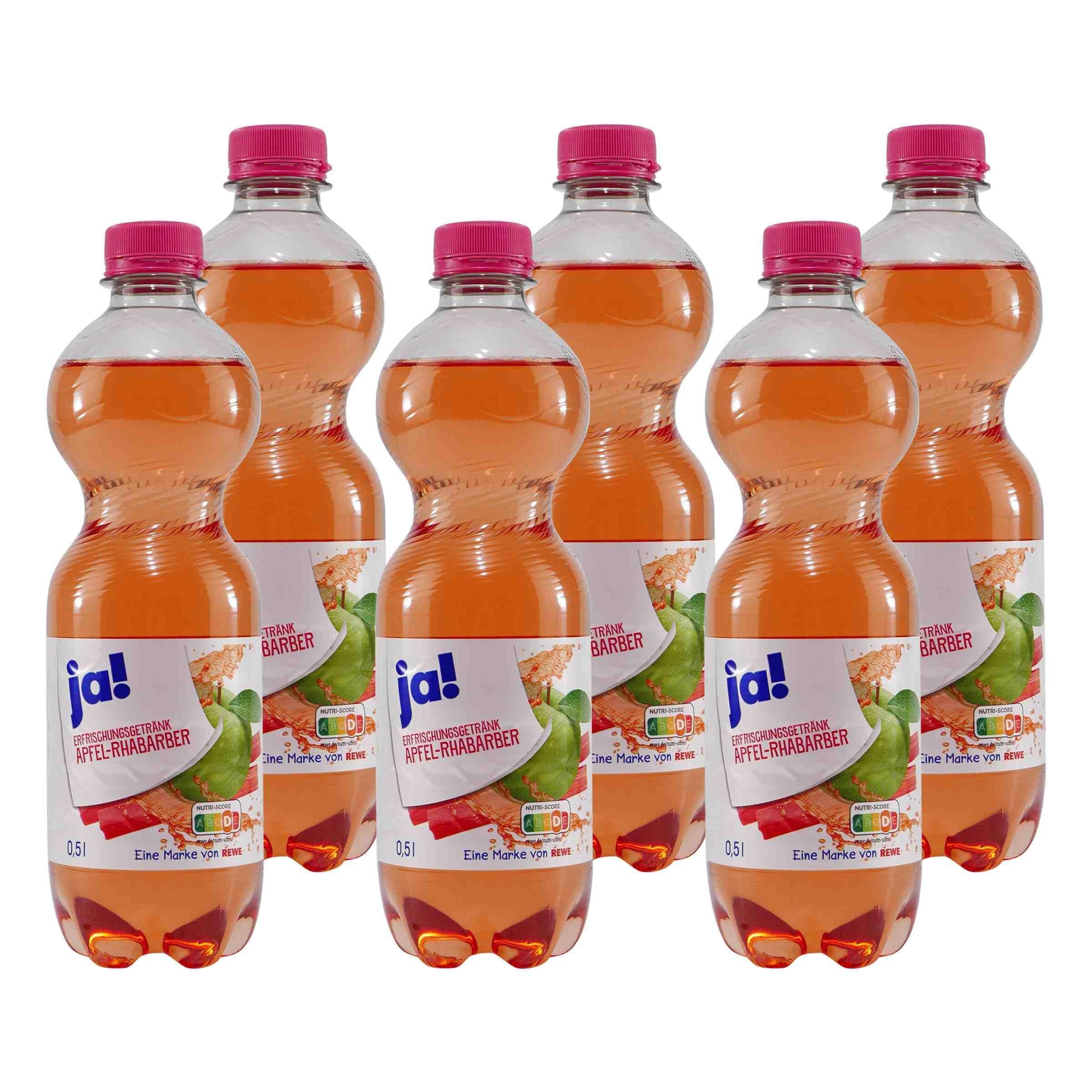 ja! Apfel-Rhabarber Erfrischungsgetränk (6 x 0,5L)