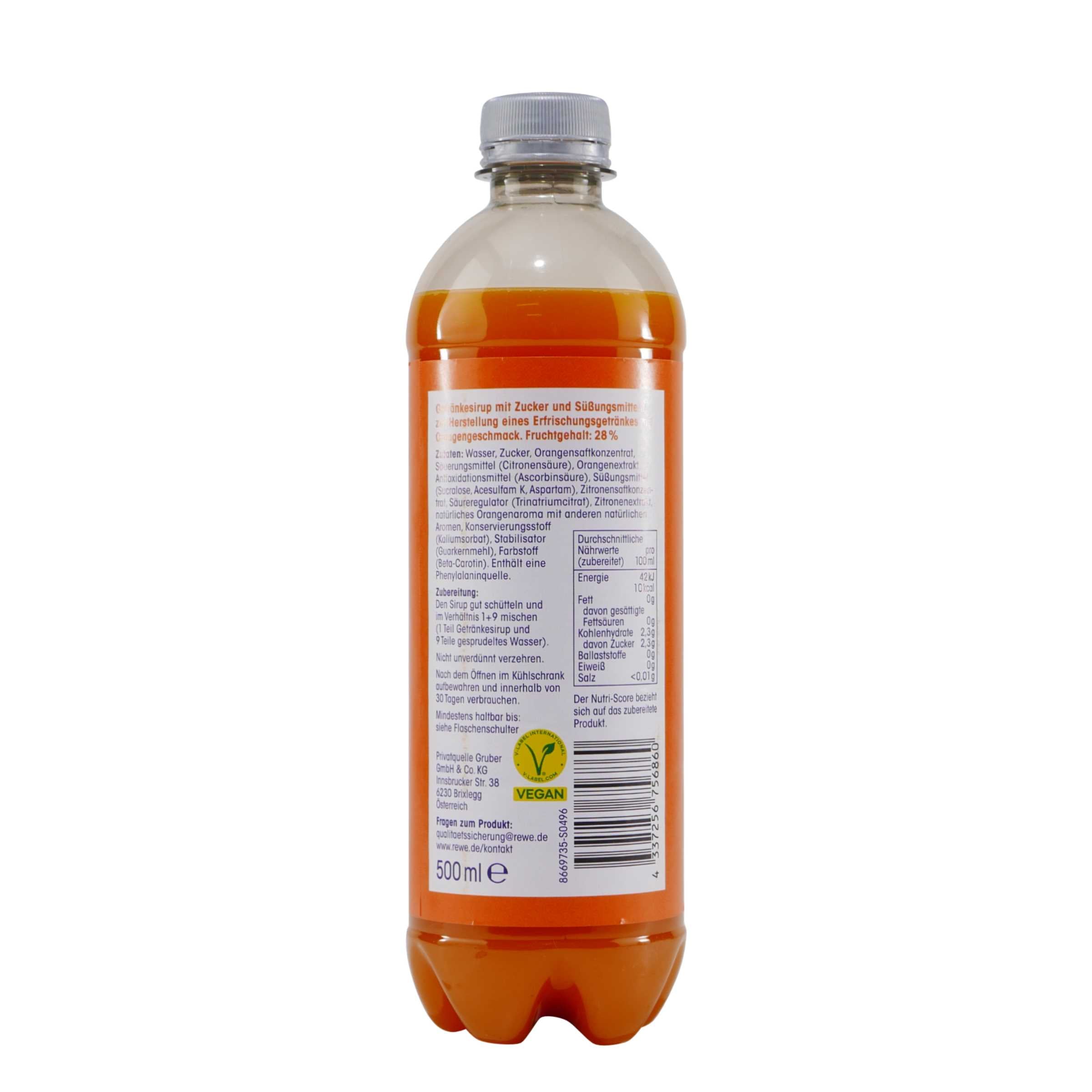 ja! Orange Getränkesirup (18 x 0,5L)