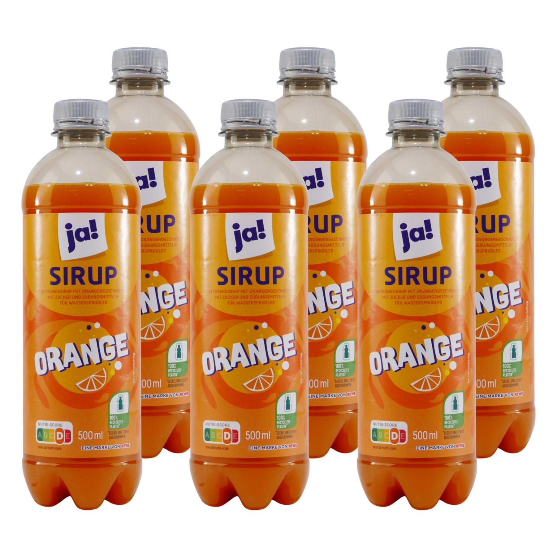 ja! Orange Getränkesirup (6 x 0,5L)