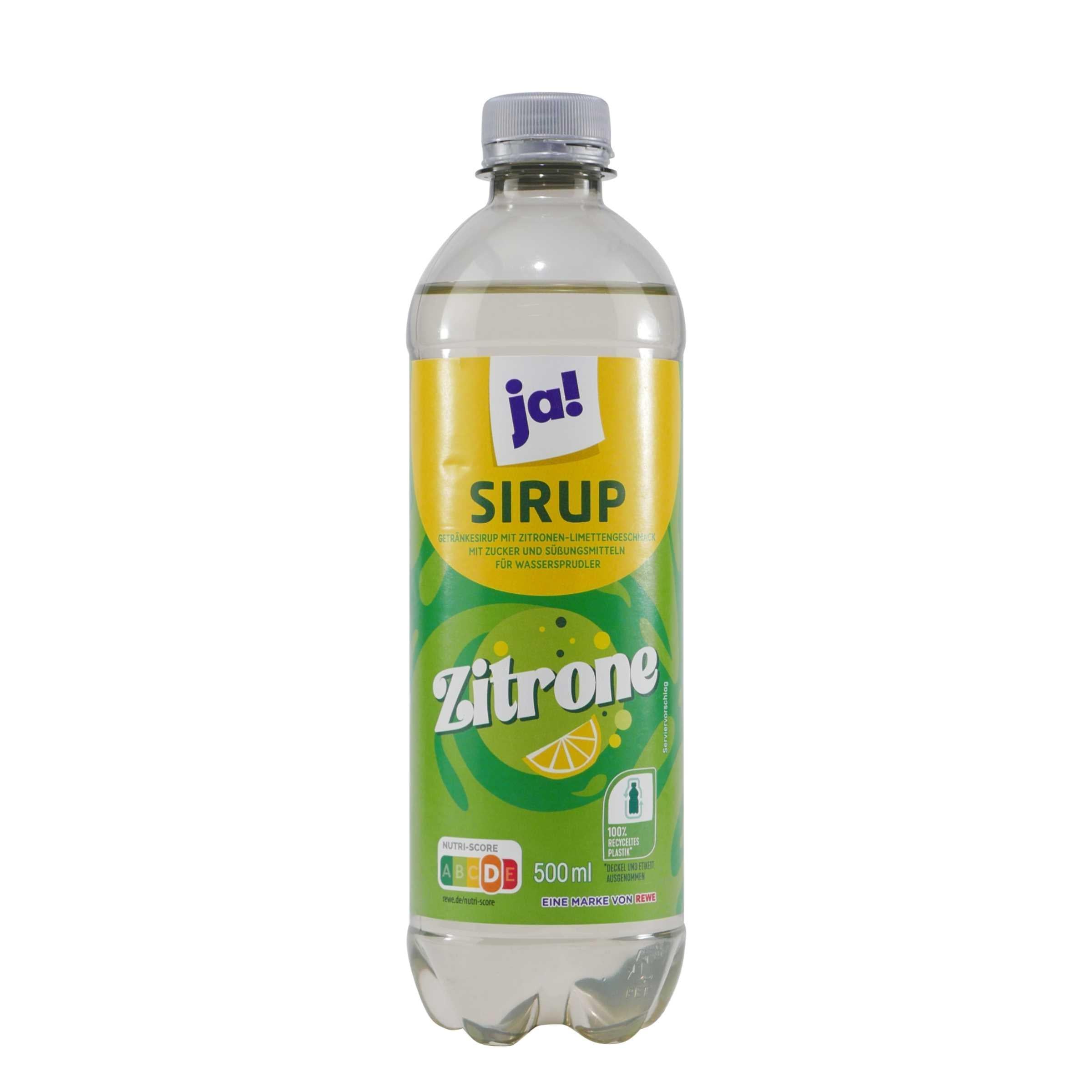 ja! Zitrone Getränkesirup (6 x 0,5L)