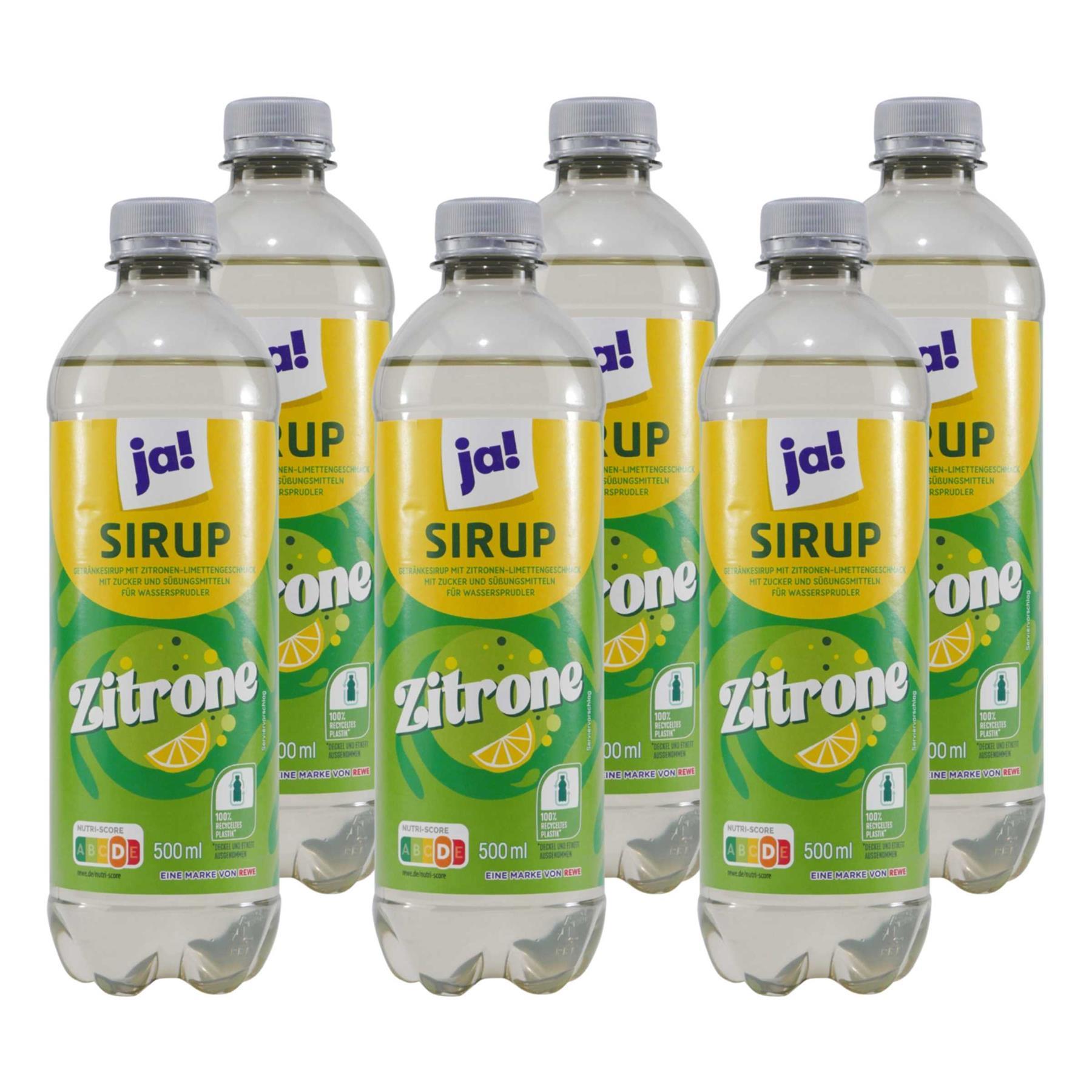 ja! Zitrone Getränkesirup (18 x 0,5L)