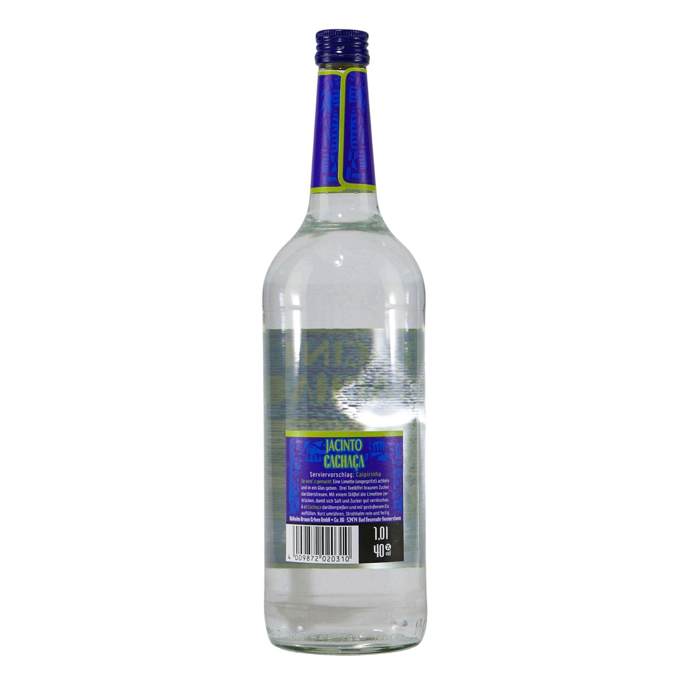 Jacinto Cachaca Zuckerrohr Spirituose mit Geschenk-HK