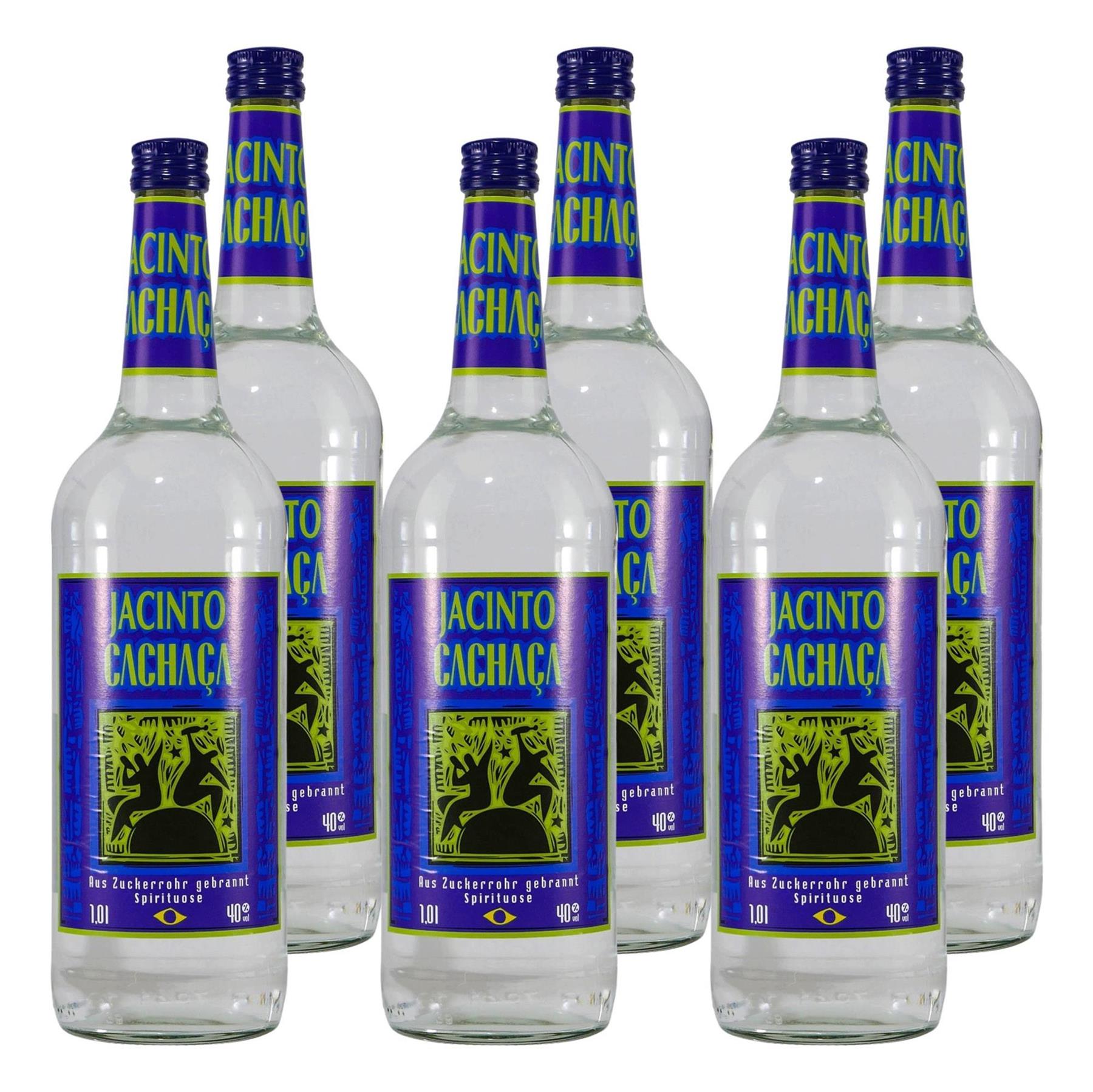 Jacinto Cachaca Zuckerrohr Spirituose (6 x 1,0L)