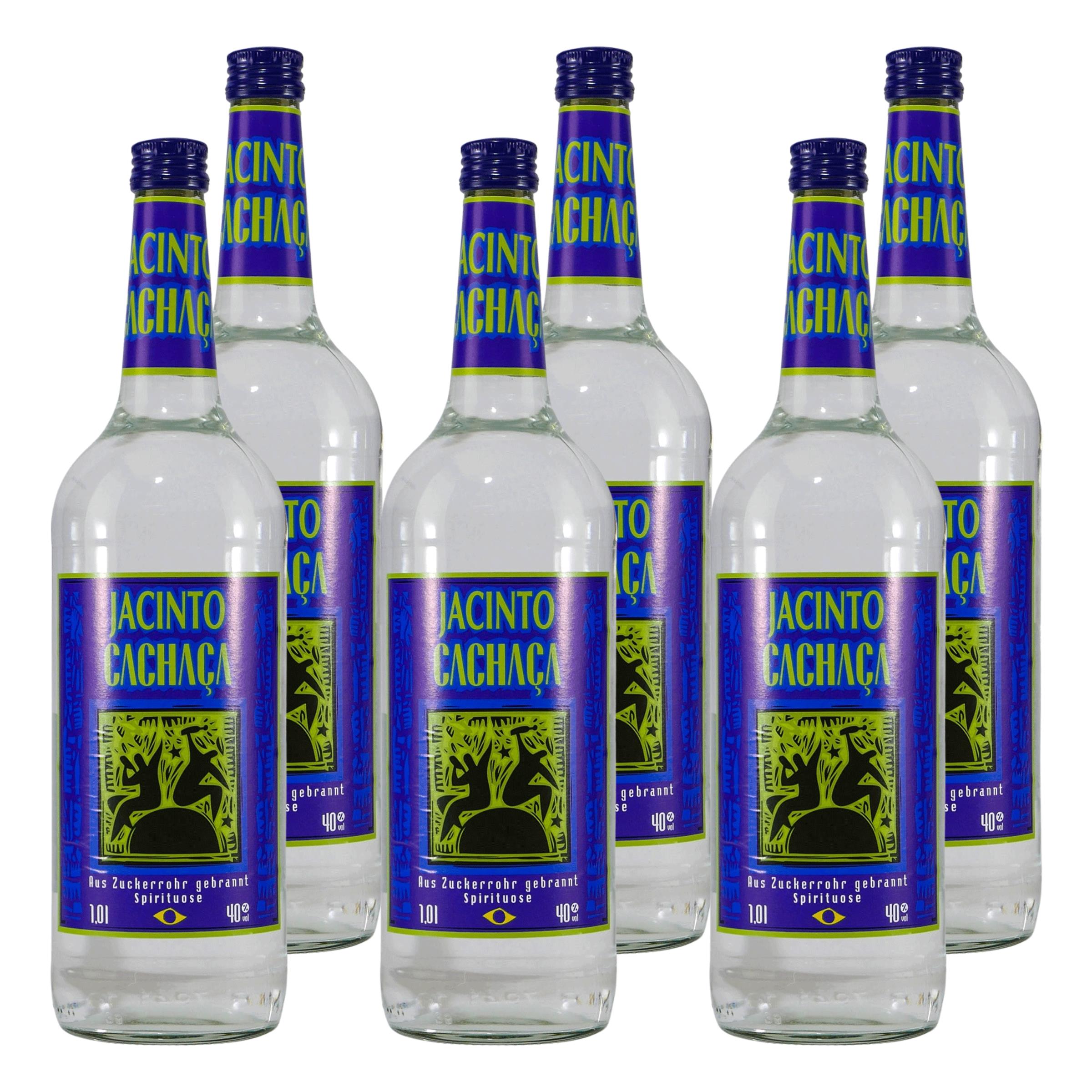 Jacinto Cachaca Zuckerrohr Spirituose (6 x 1,0L)