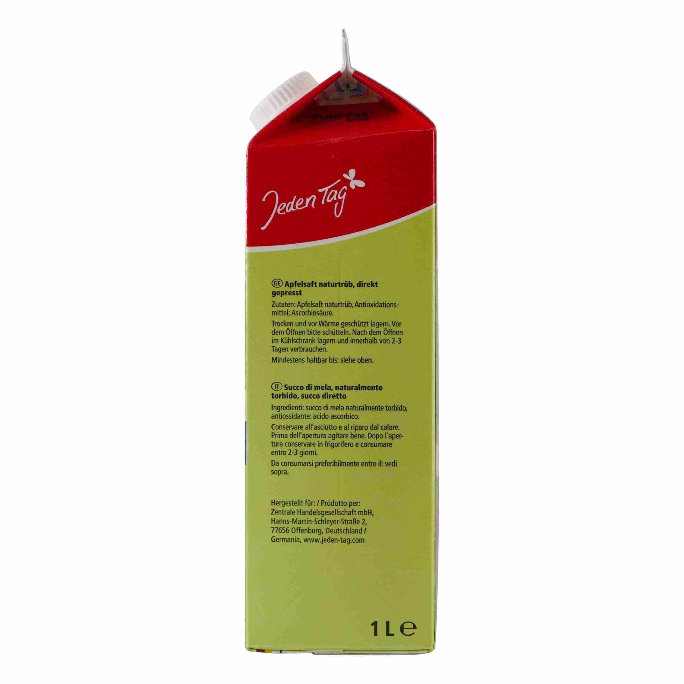 Jeden Tag Apfelsaft -naturtrüb- (12 x 1,0L)