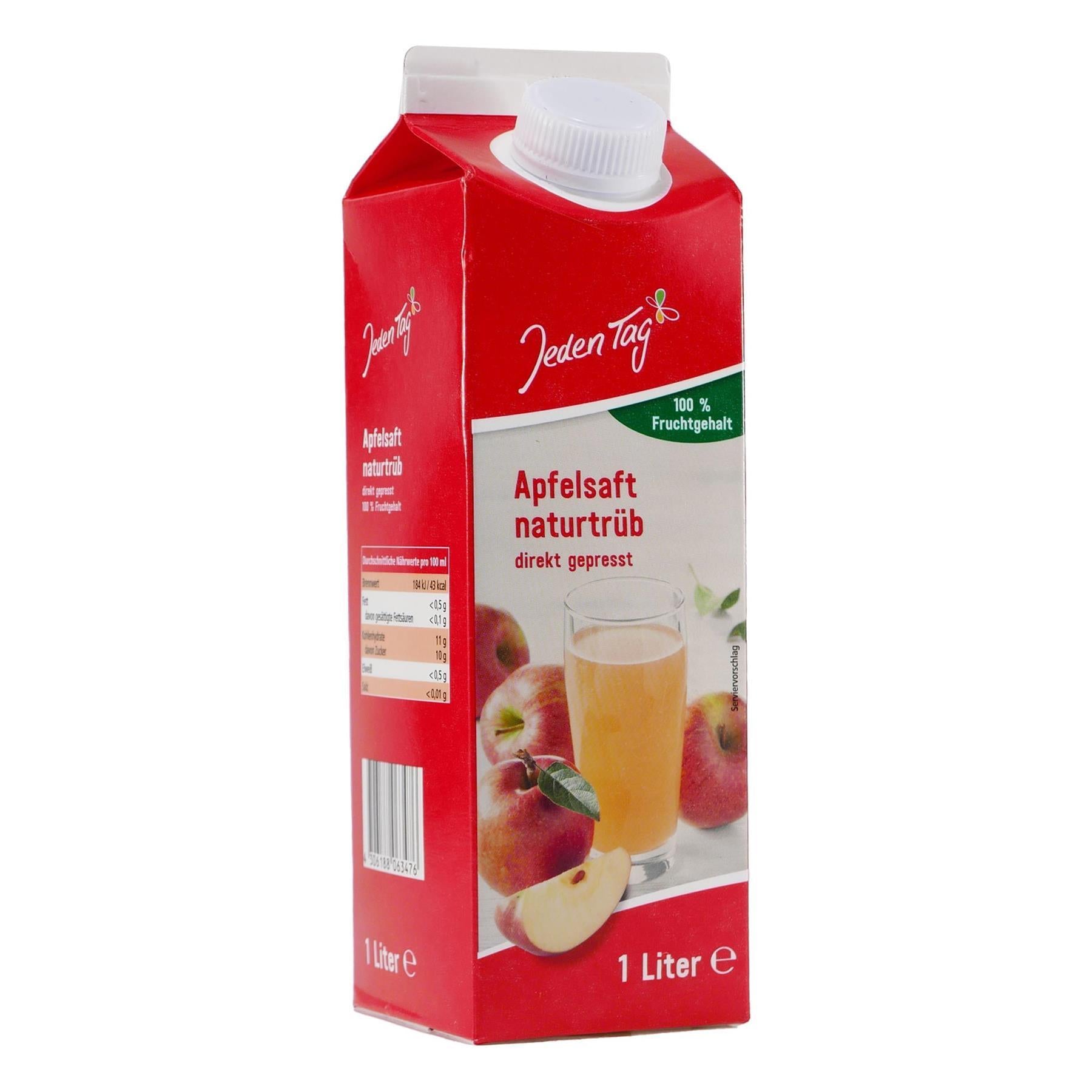 Jeden Tag Apfelsaft naturtrüb (12 x 1,0L)