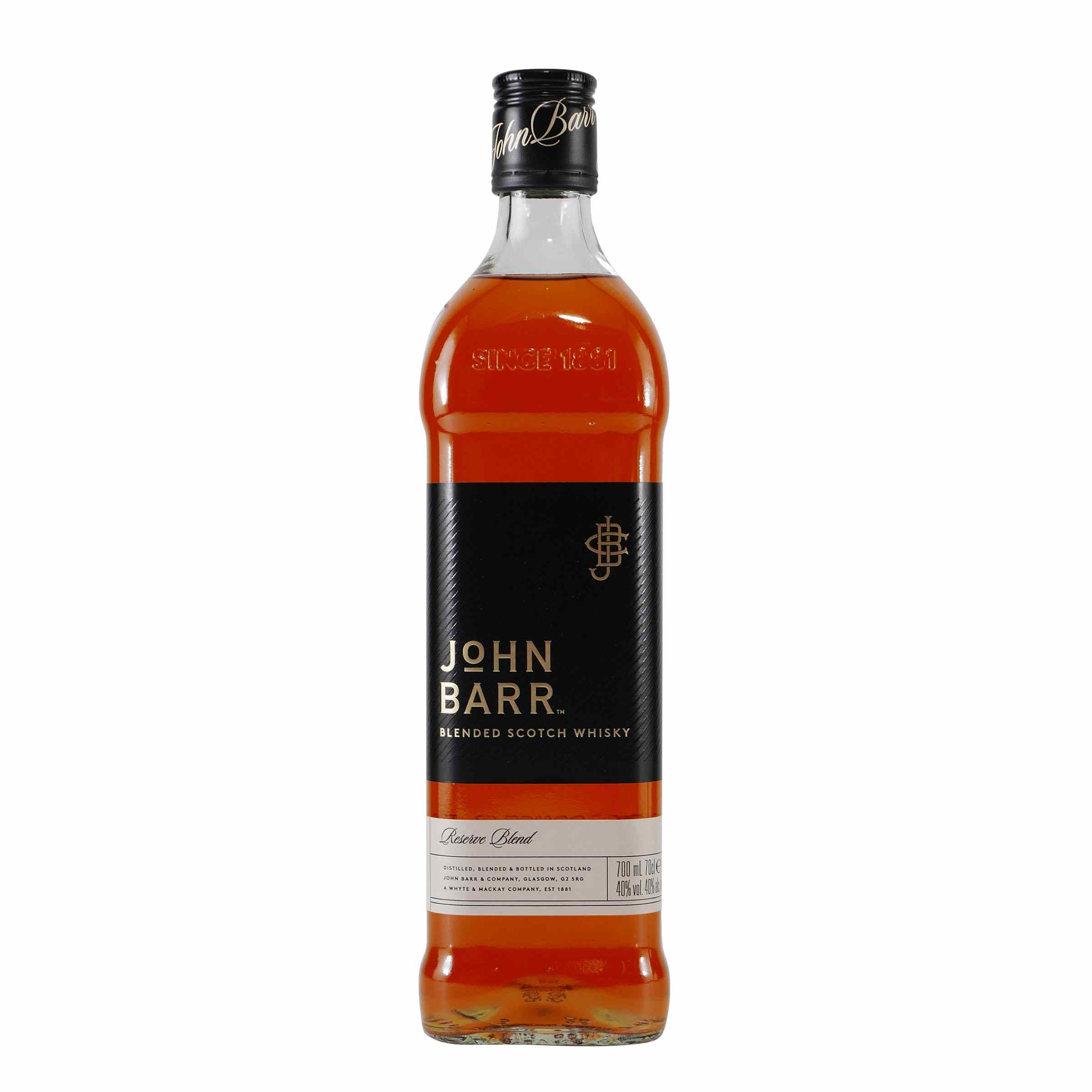 John Barr Blended Scotch Whisky mit Geschenk-Holzkiste