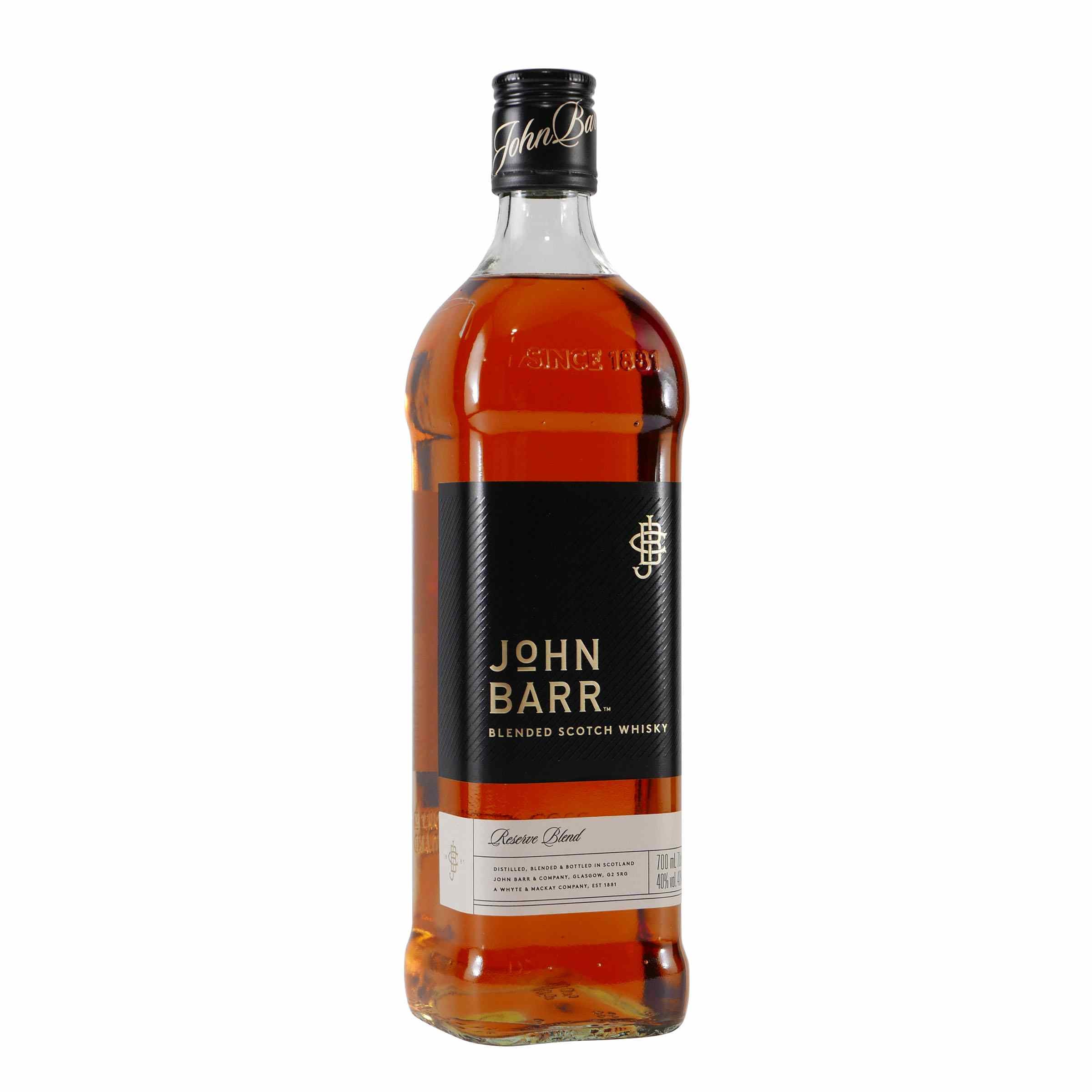 John Barr Blended Scotch Whisky mit Geschenk-Holzkiste