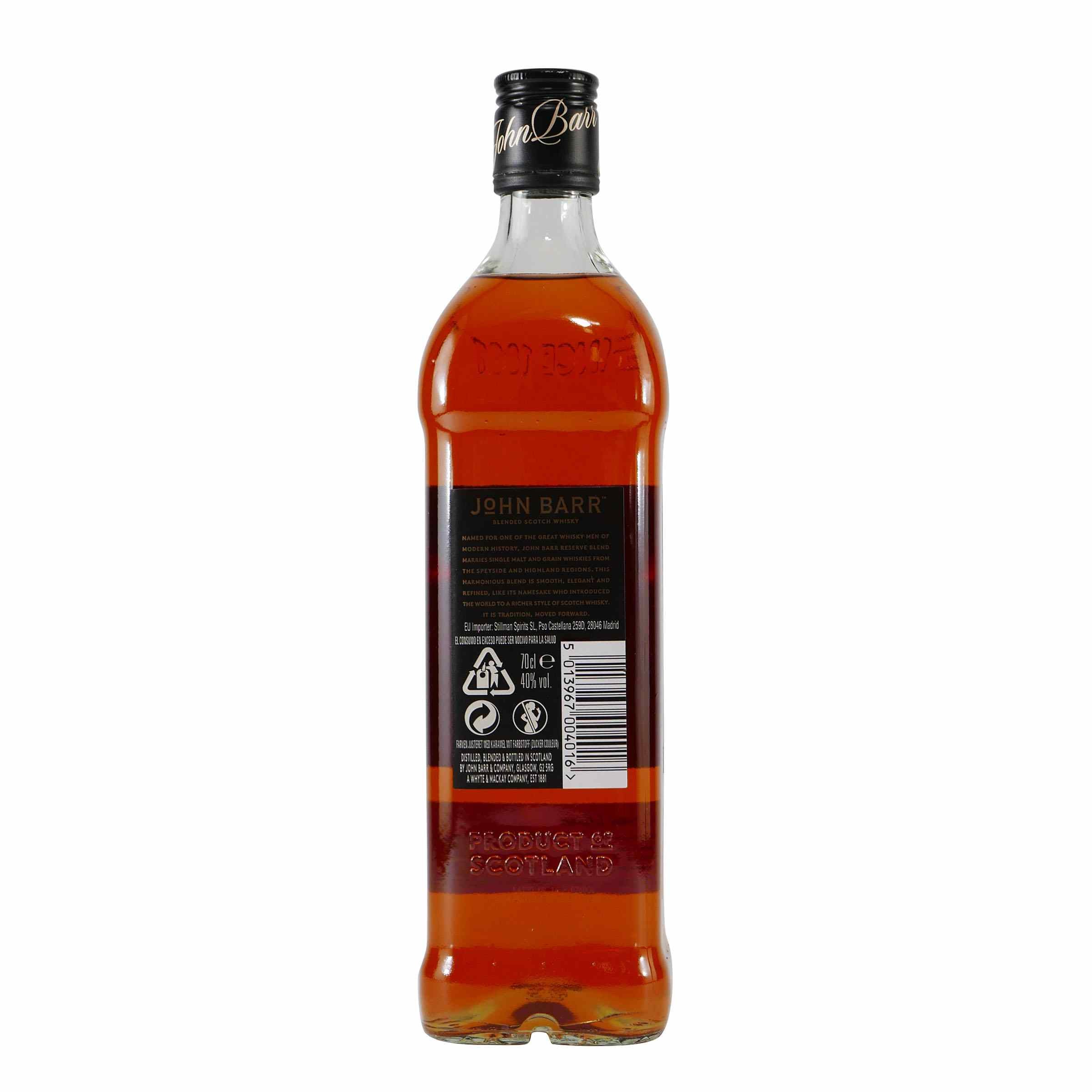 John Barr Blended Scotch Whisky mit Geschenk-Holzkiste