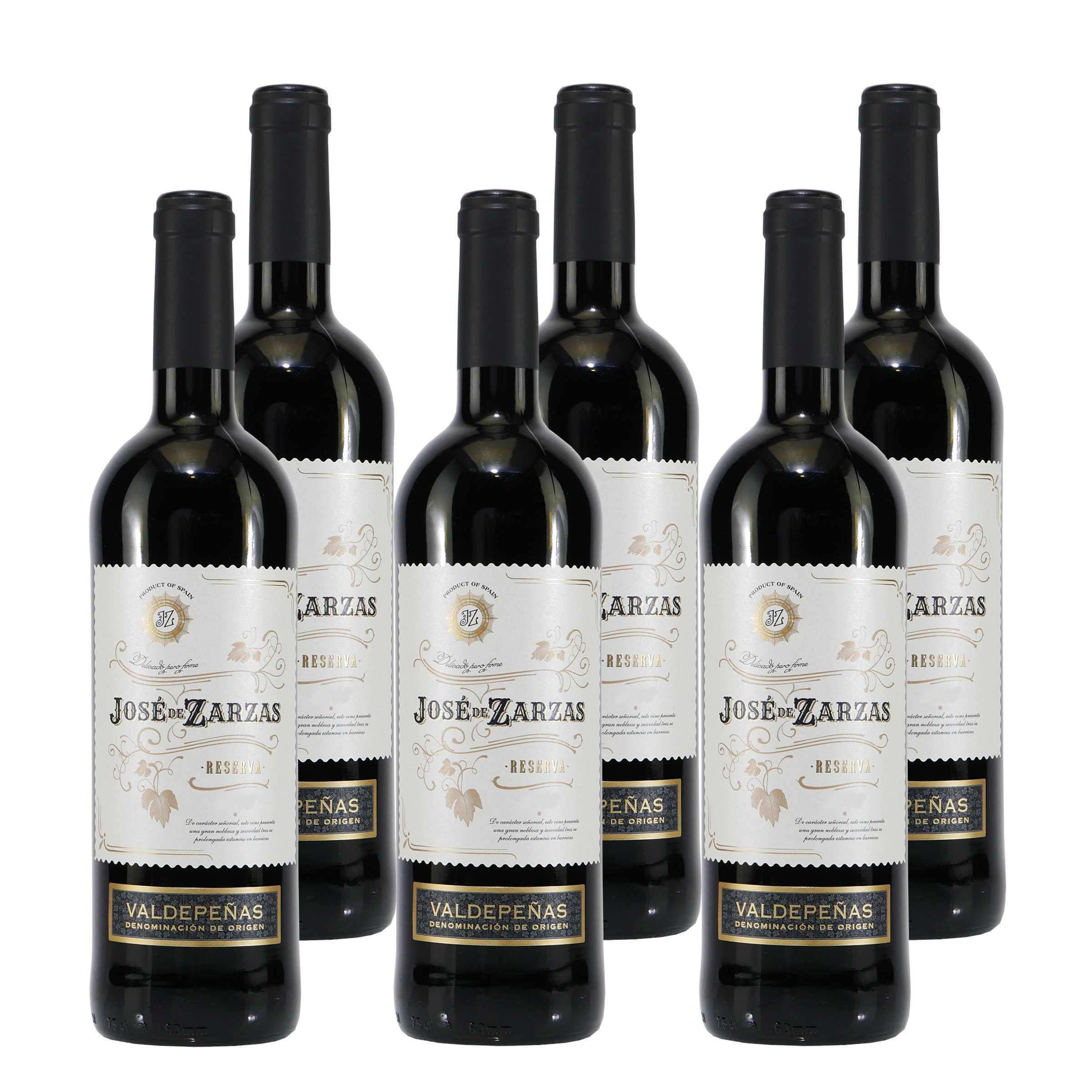 Jose de Zarzas Valdepeñas Reserva -trocken- (6 x 0,75L)
