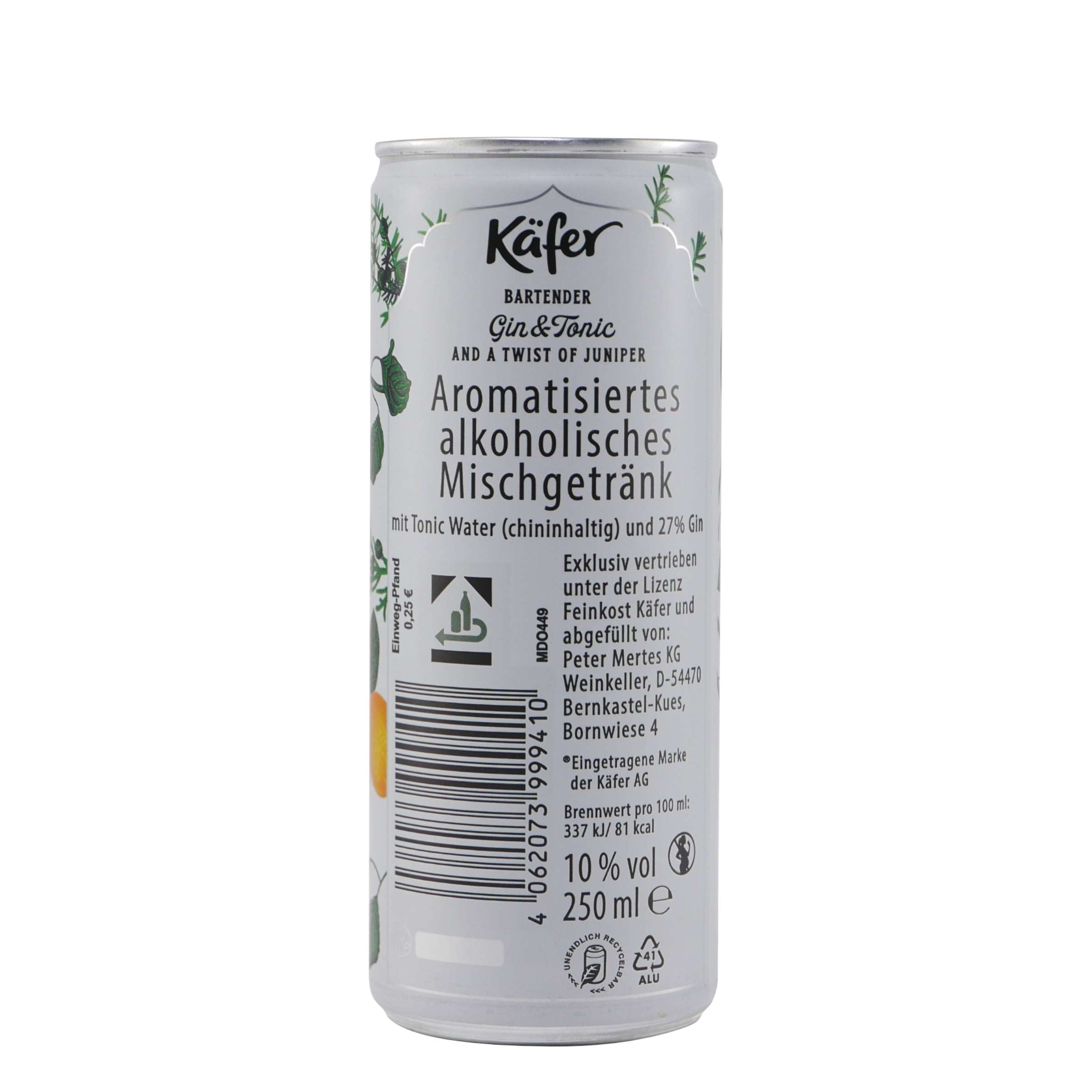 Käfer Bartender Gin & Tonic (12 x 0,25L)