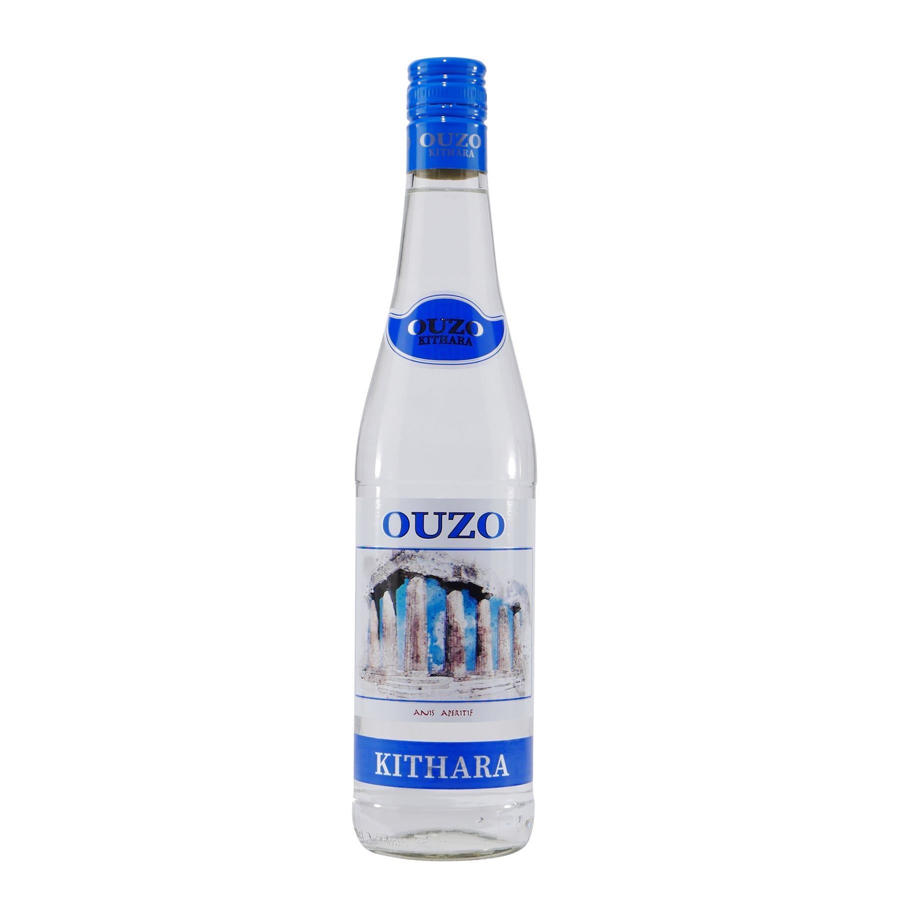 Kithara Ouzo mit Geschenk-Holzkiste