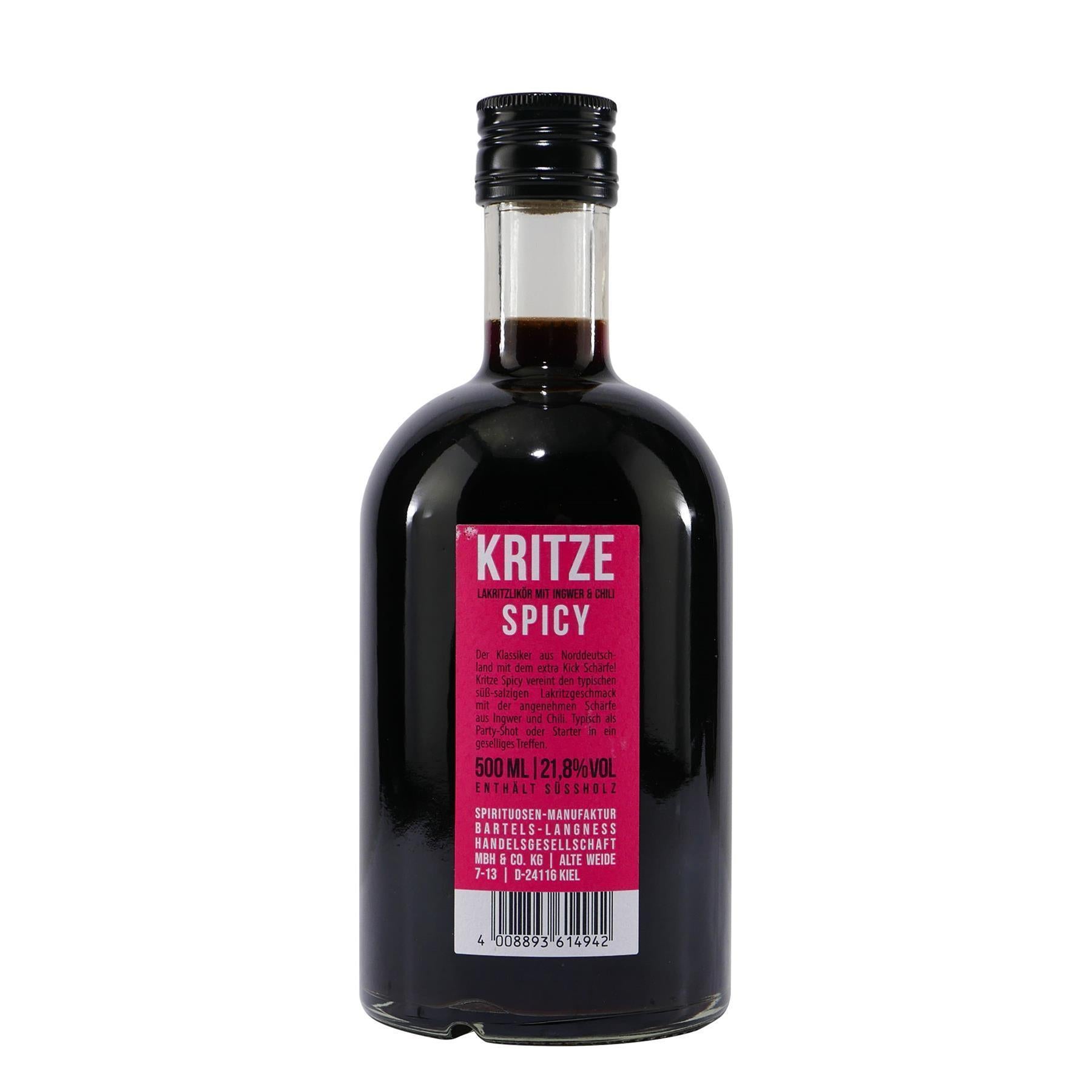 Kritze Lakritzlikör -Spicy- mit Geschenk-Holzkiste