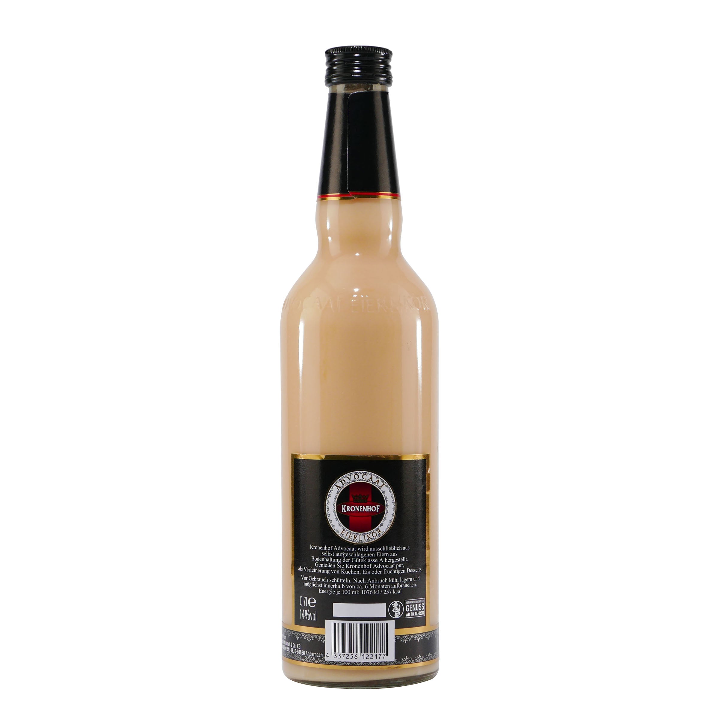Kronenhof Advocaat Eierlikör mit Geschenk-Holzkiste